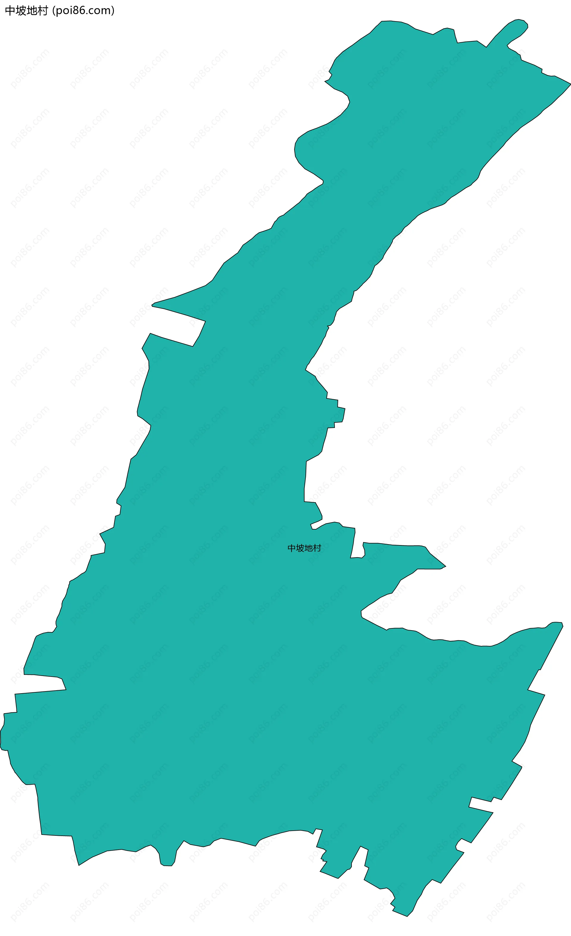 中坡地村边界地图