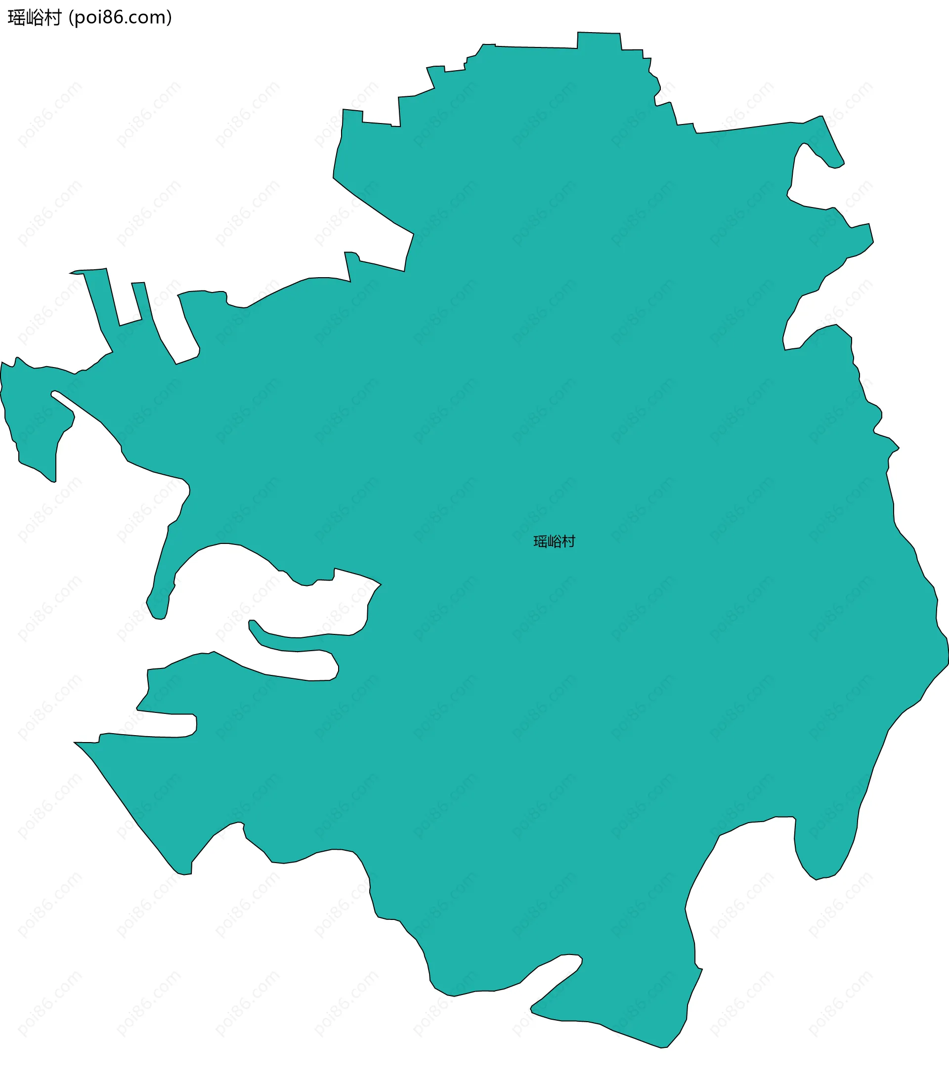 瑶峪村边界地图