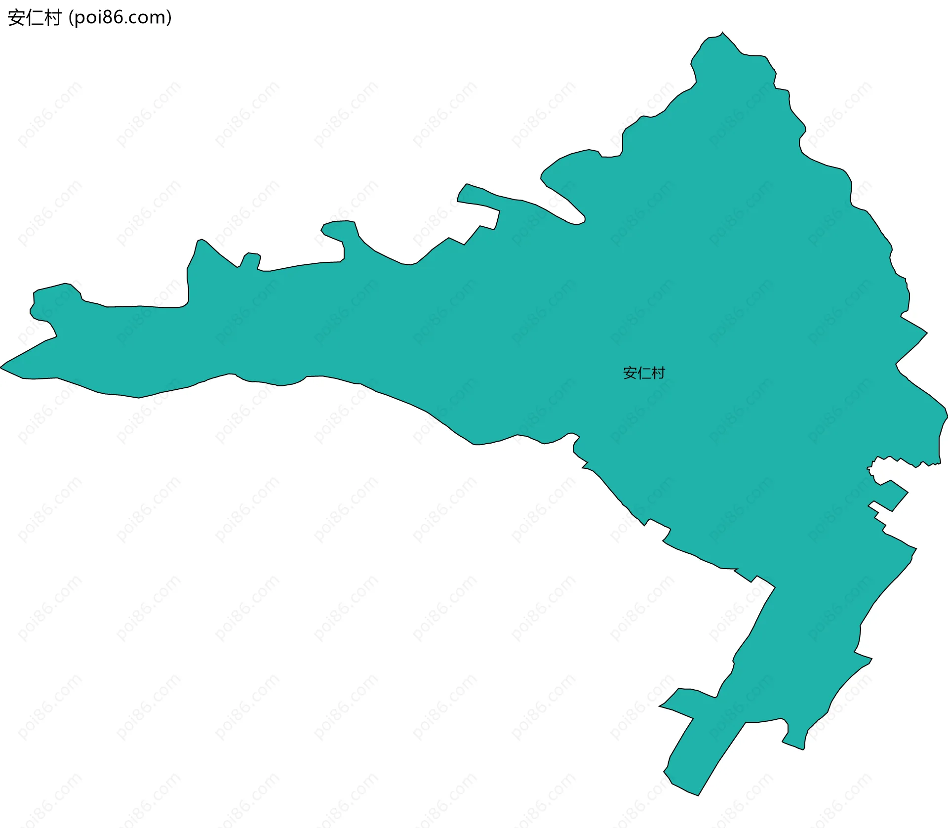 安仁村边界地图