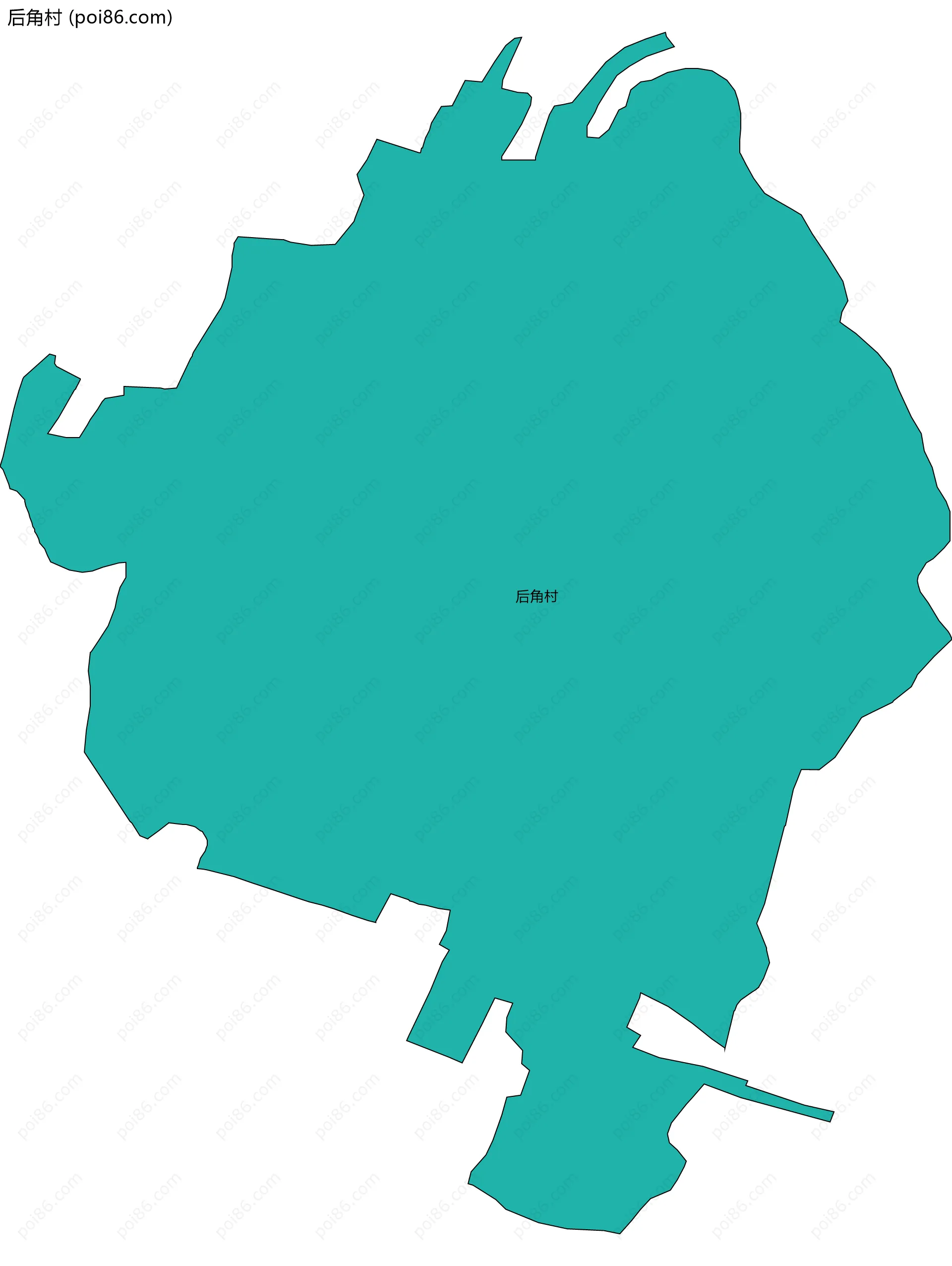 后角村边界地图