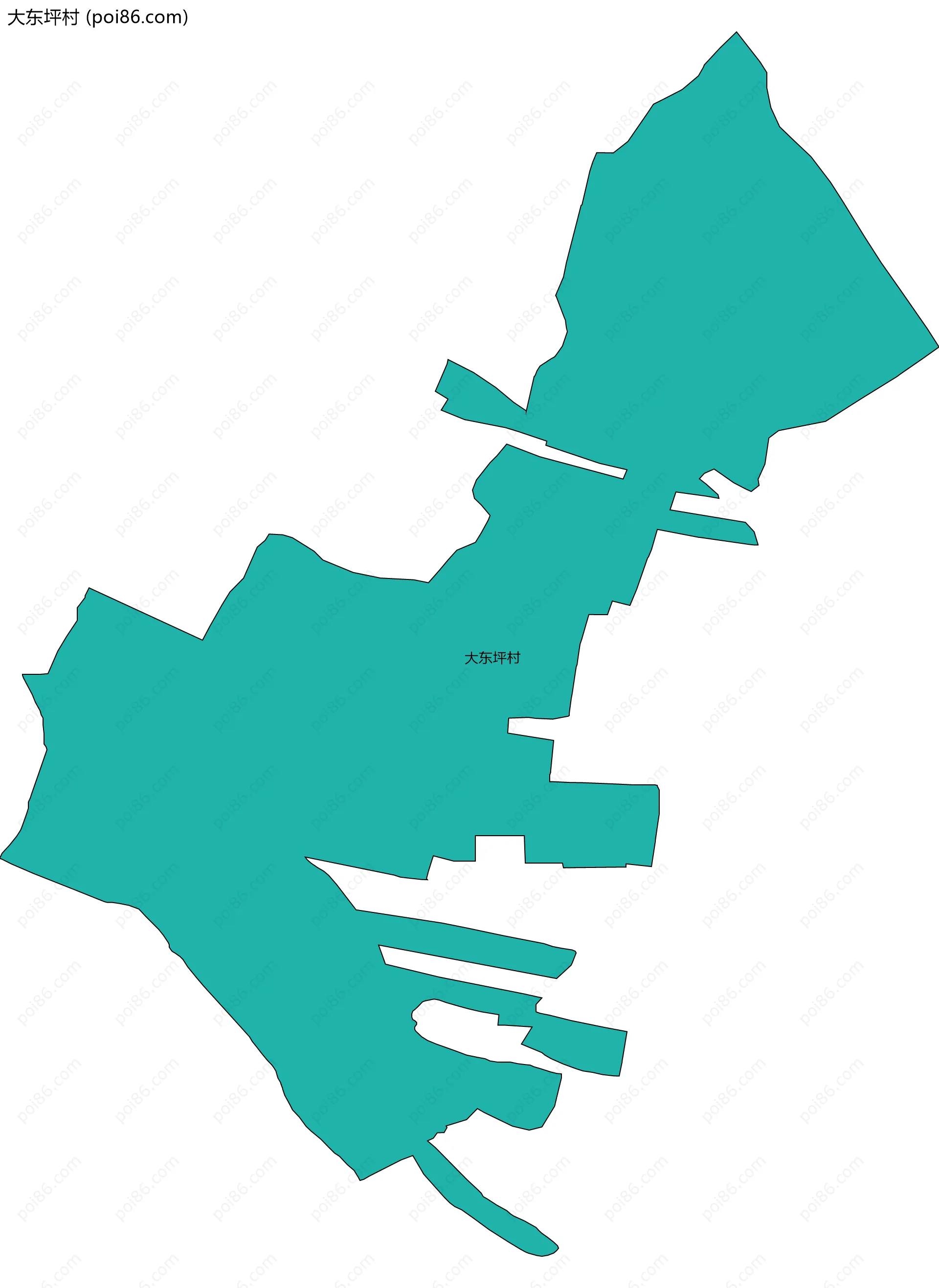 大东坪村边界地图