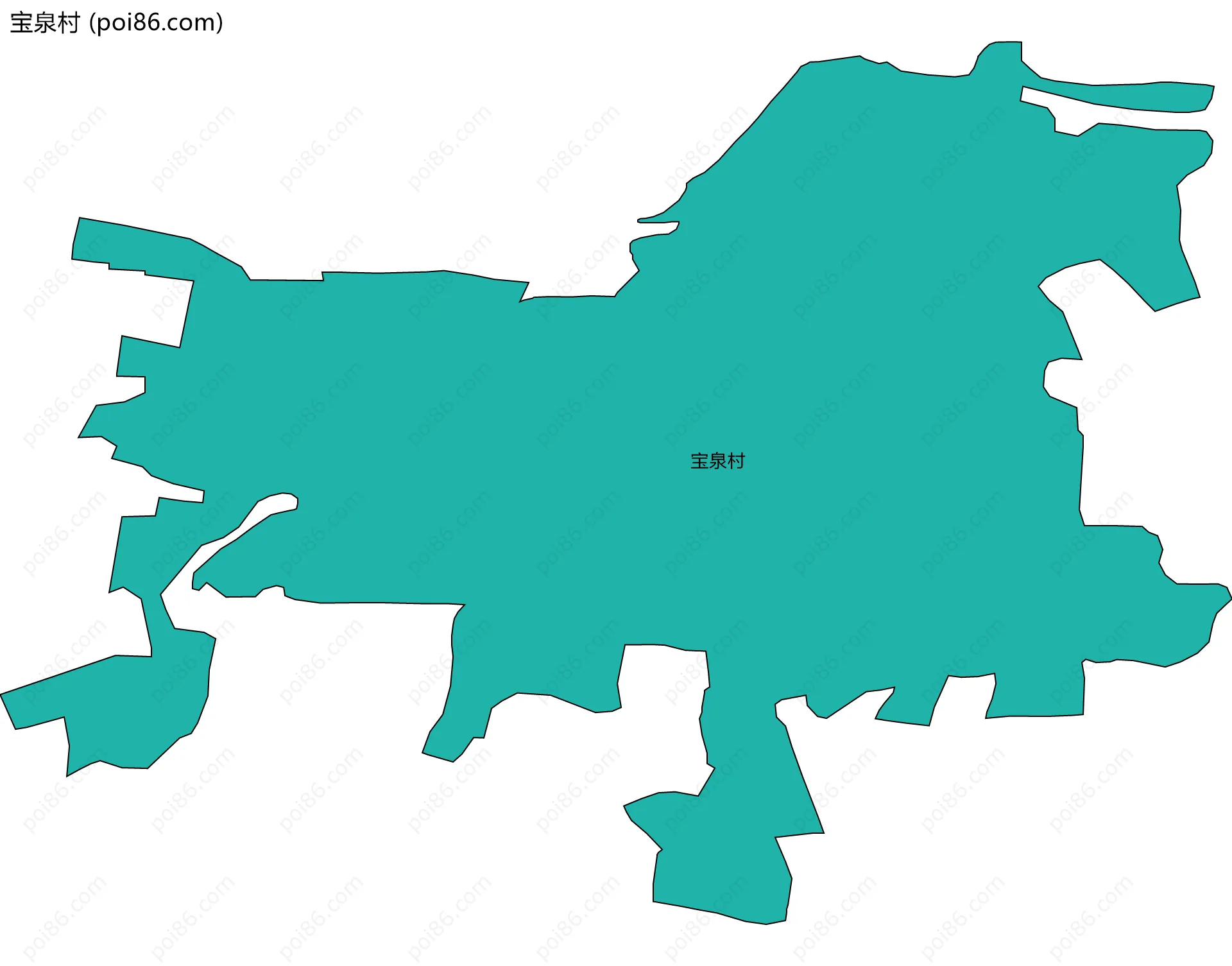 宝泉村边界地图