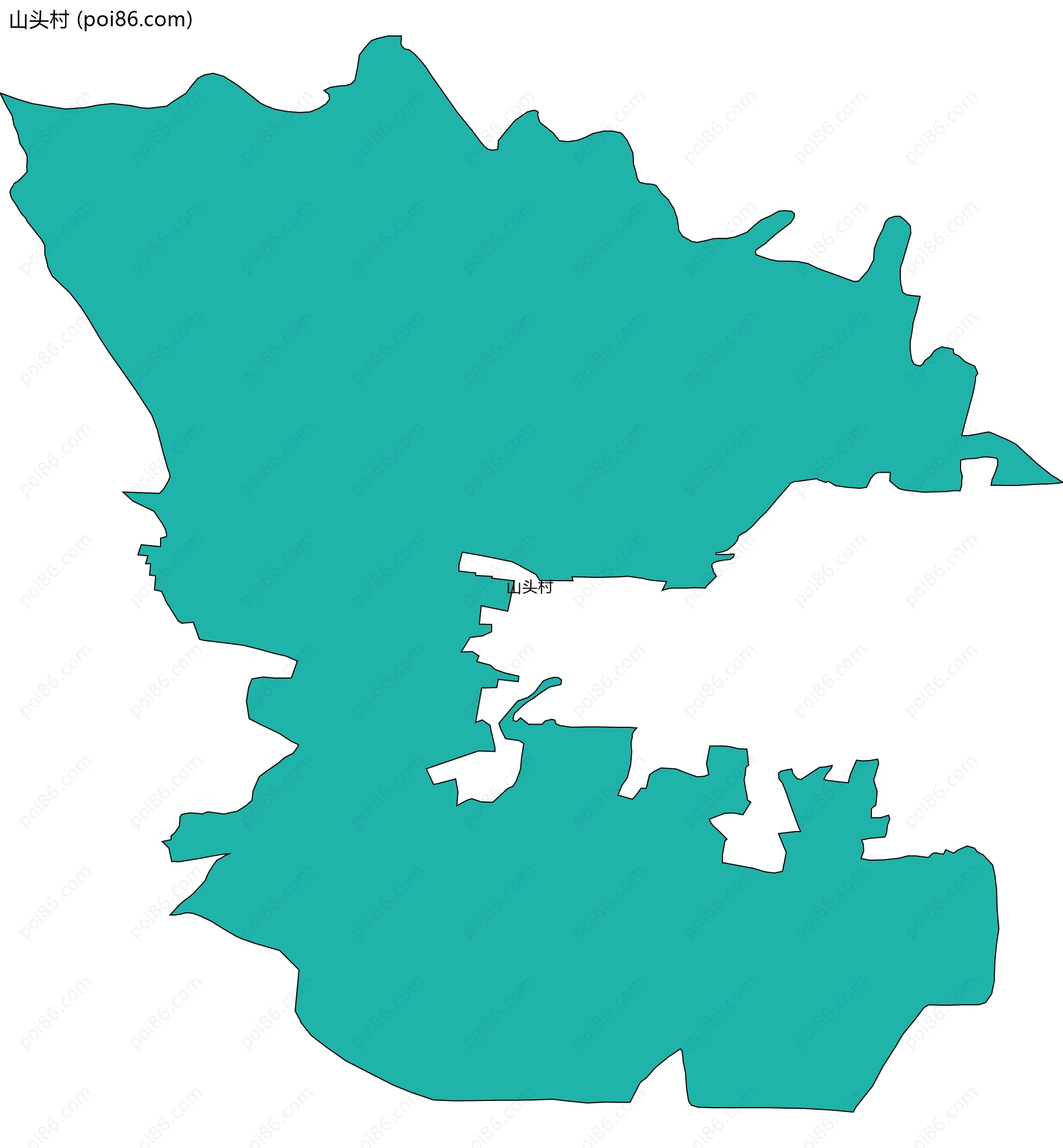 山头村边界地图