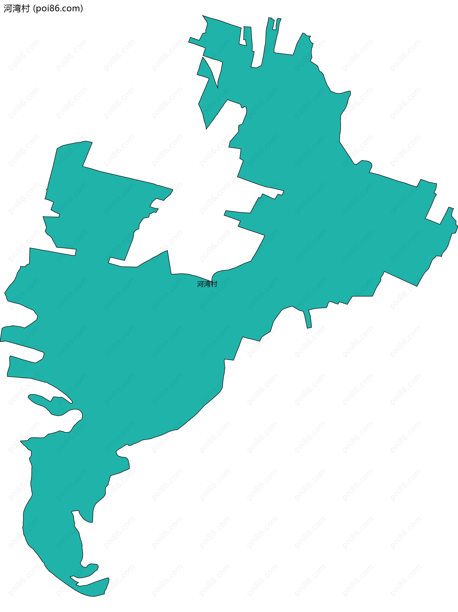 河湾村边界地图