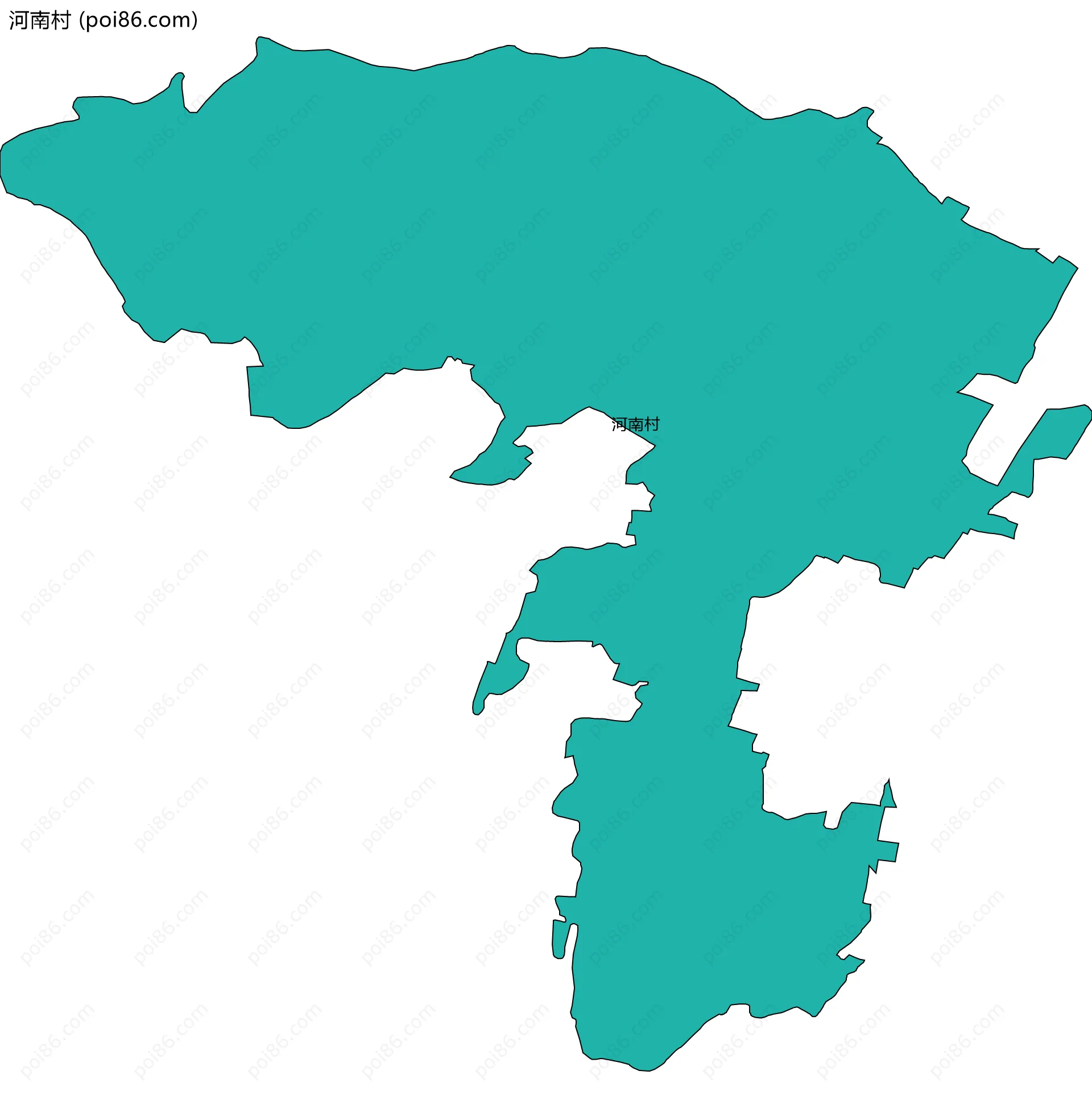 河南村边界地图