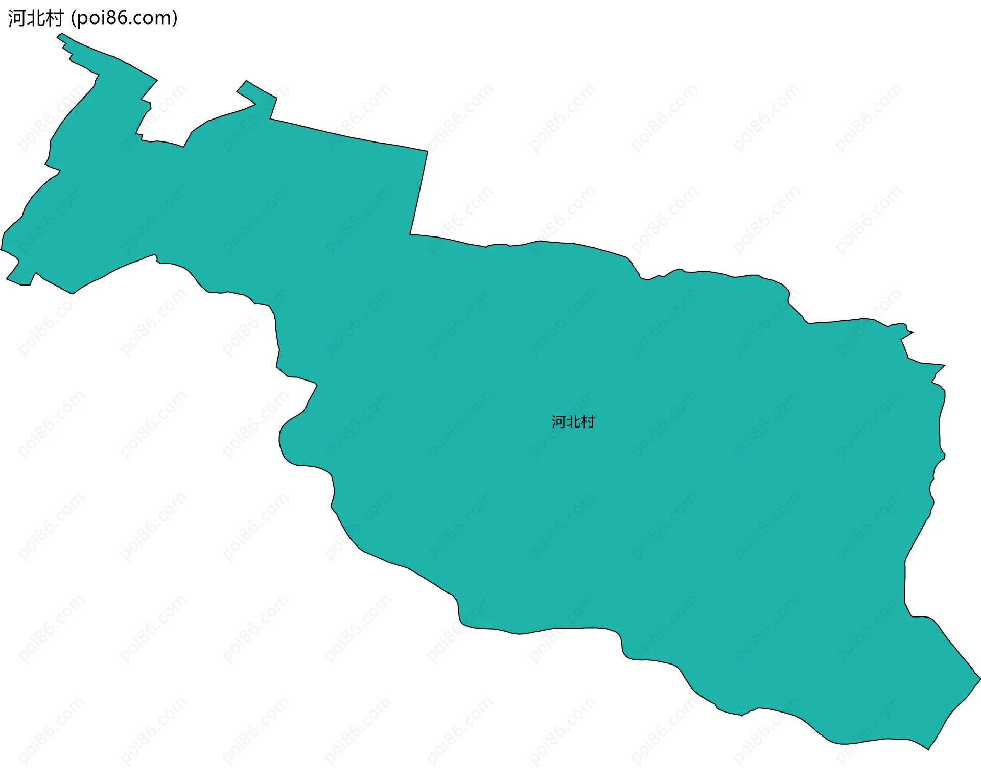 河北村边界地图