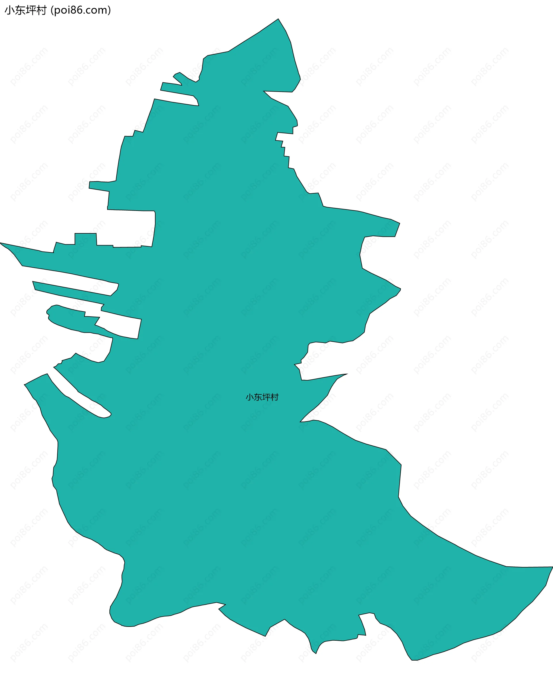 小东坪村边界地图