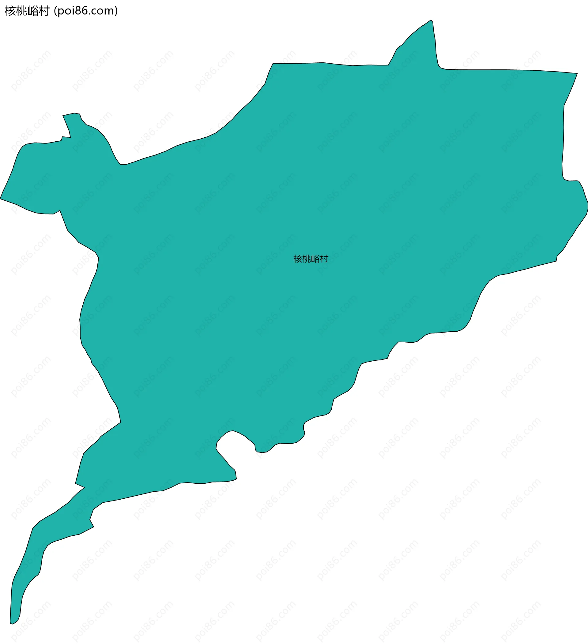 核桃峪村边界地图