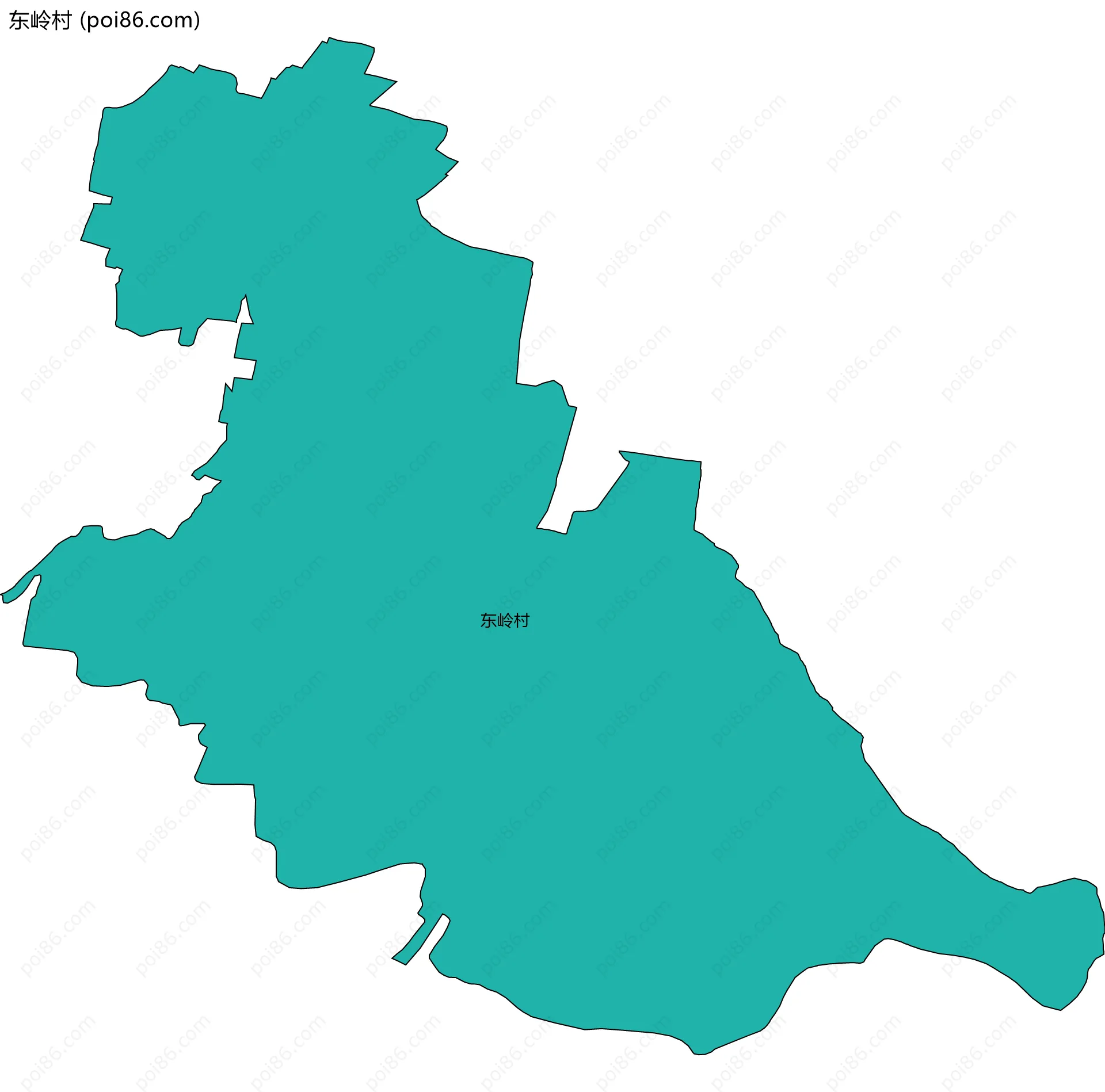 东岭村边界地图