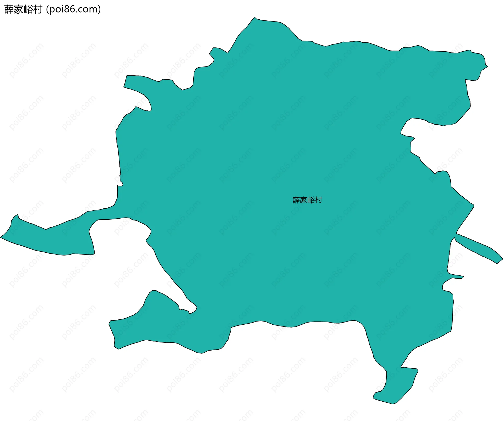 薛家峪村边界地图