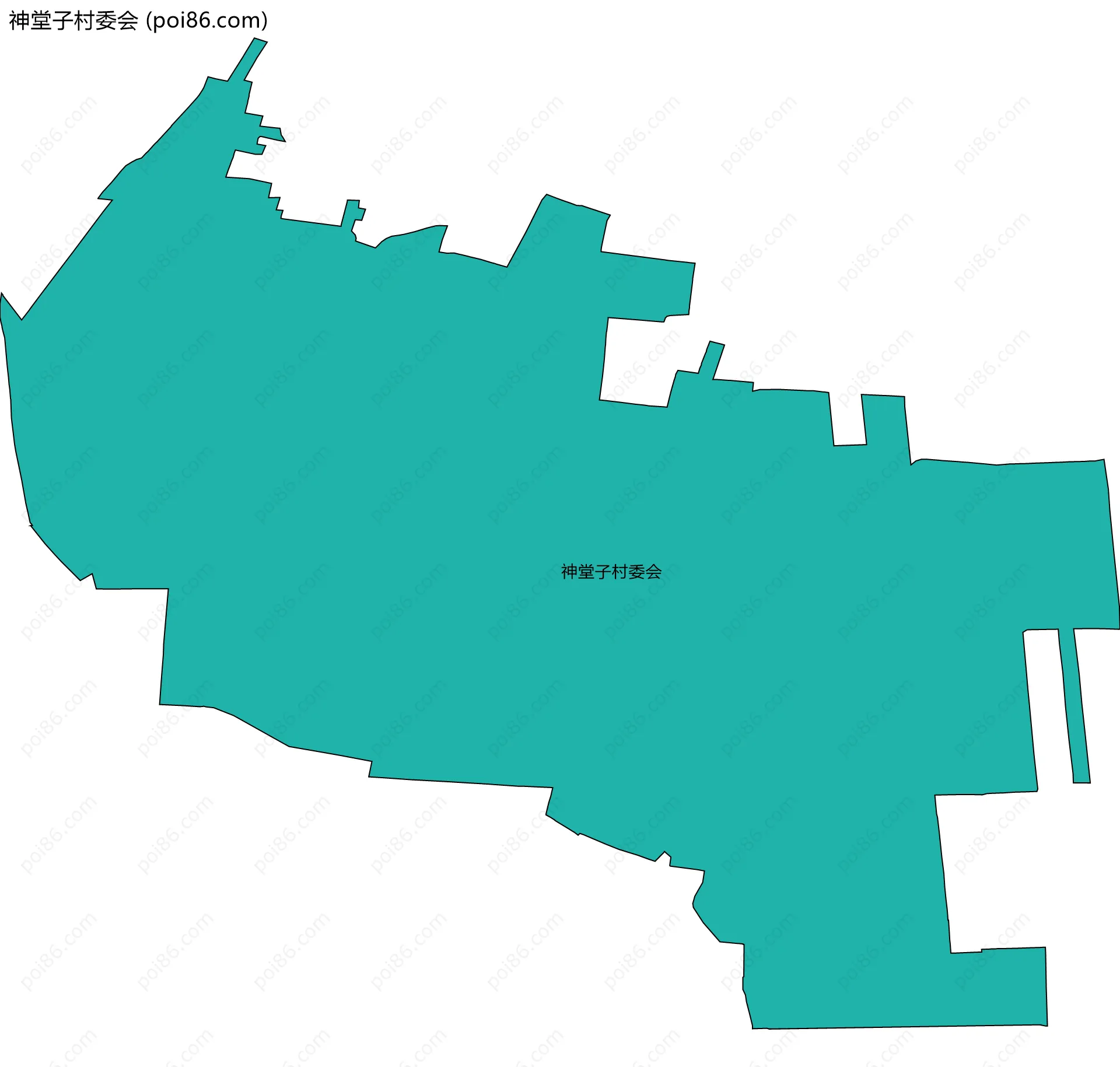 神堂子村委会边界地图