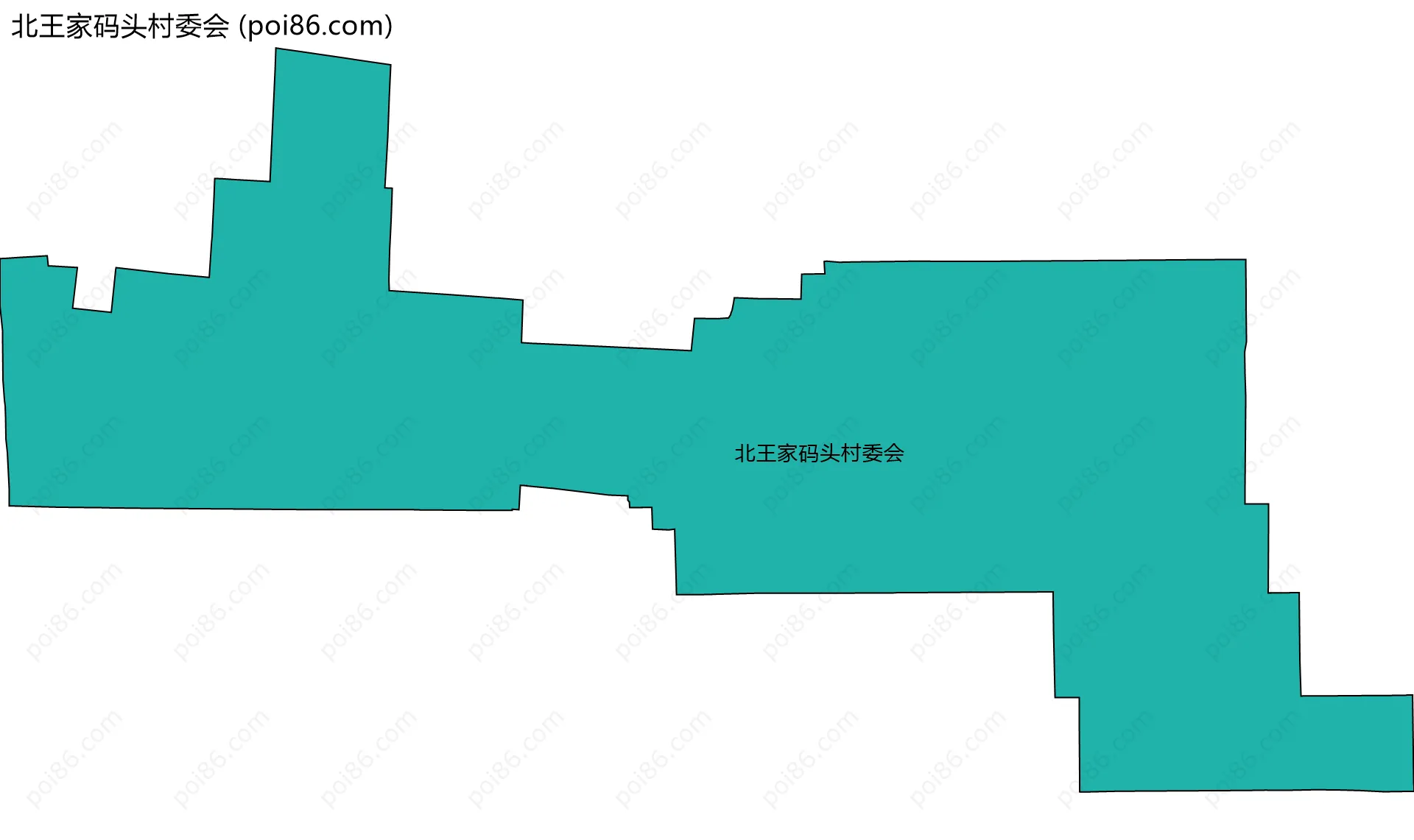 北王家码头村委会边界地图