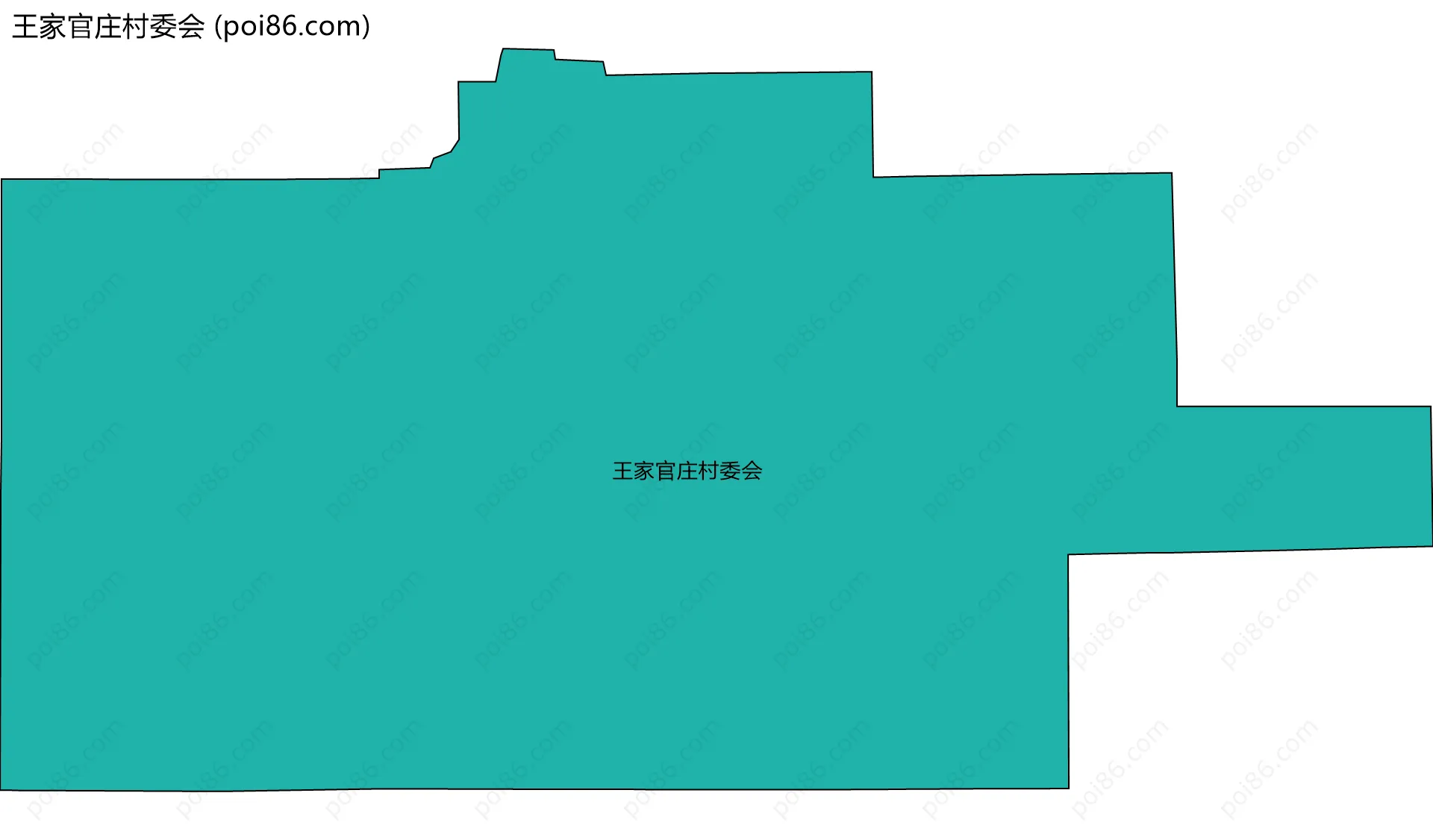 王家官庄村委会边界地图