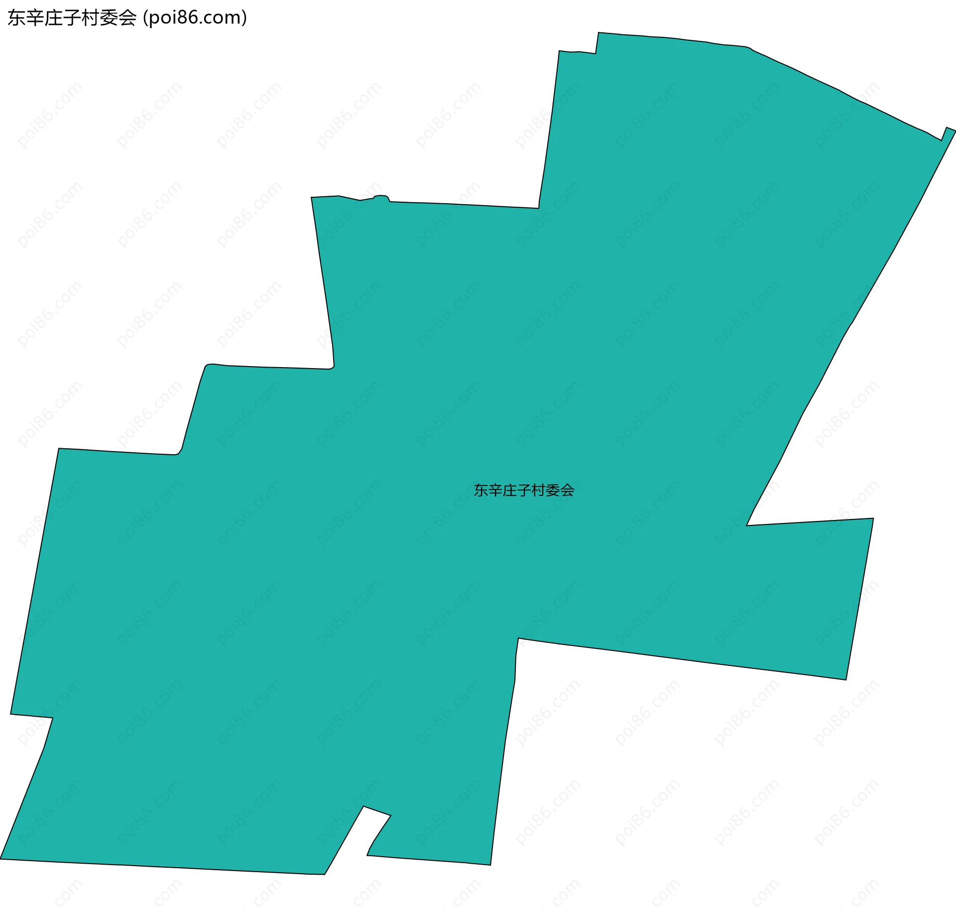 东辛庄子村委会边界地图