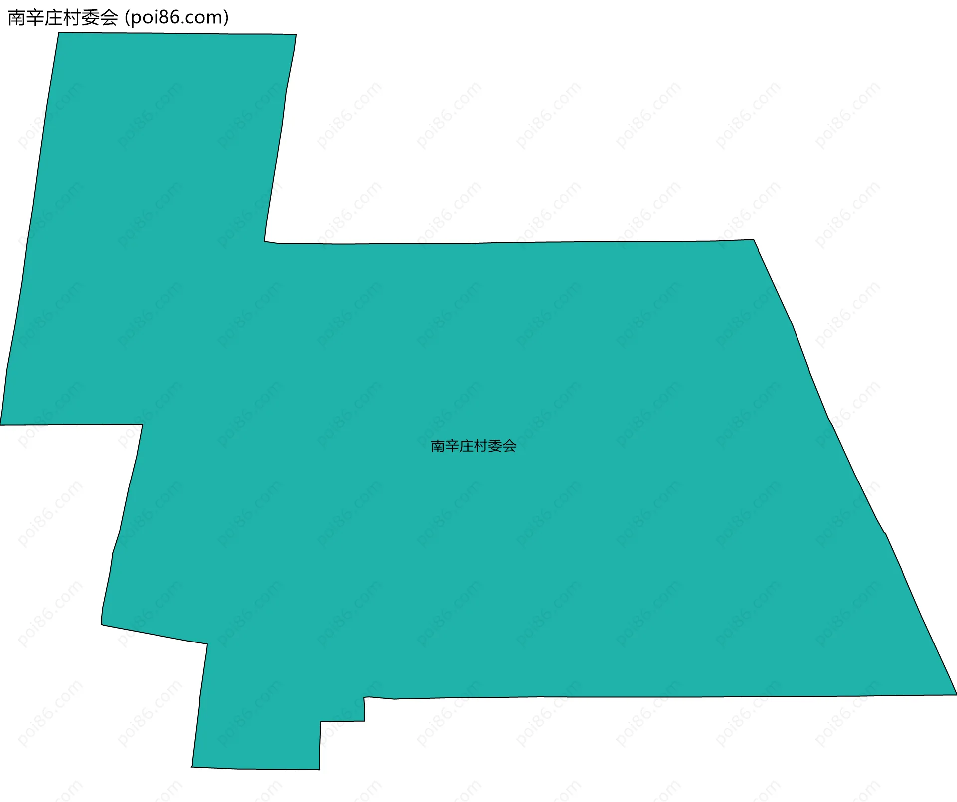 南辛庄村委会边界地图