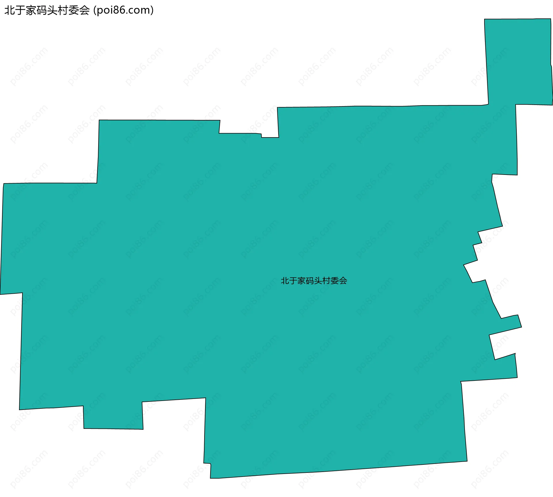 北于家码头村委会边界地图