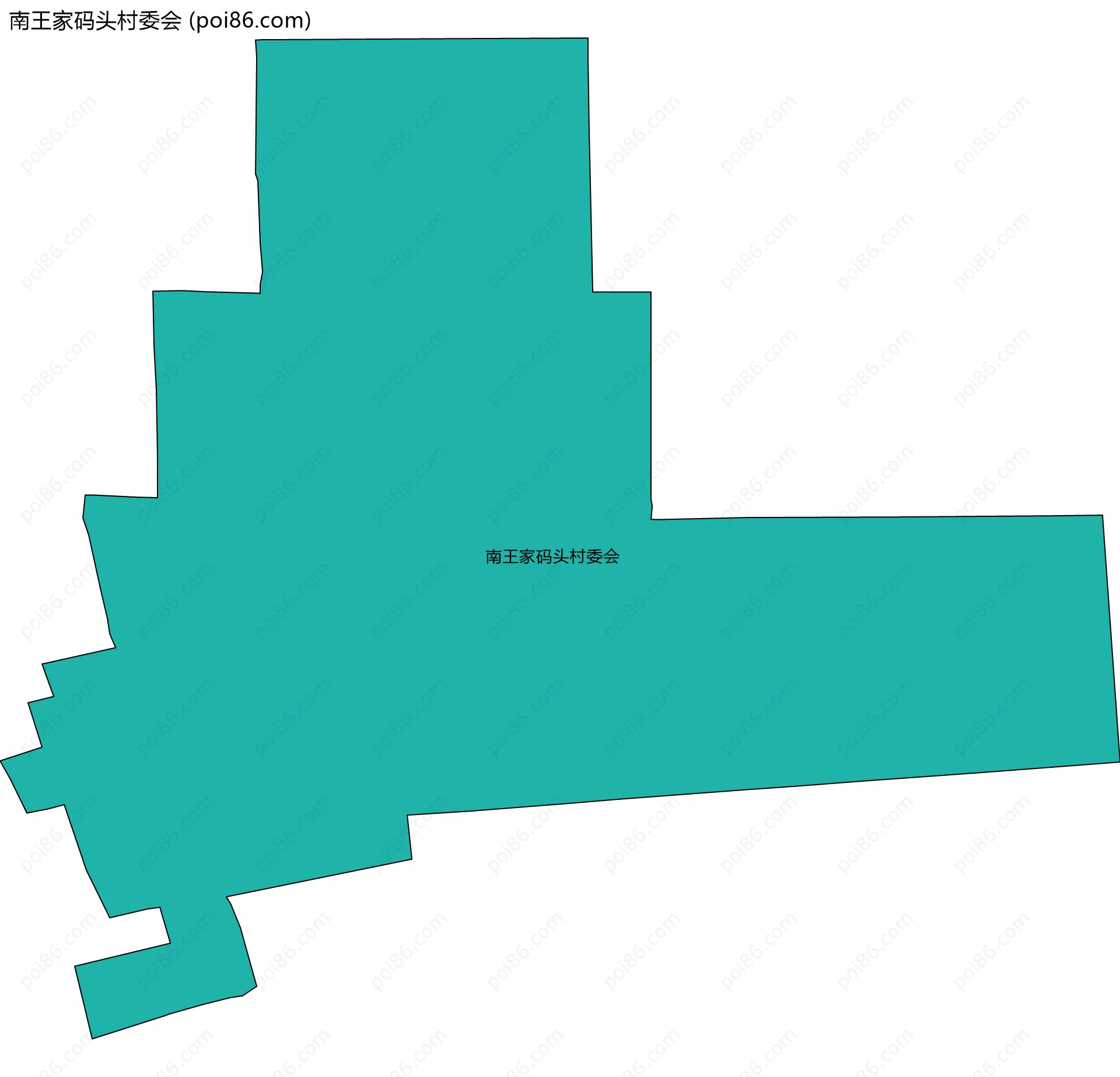 南王家码头村委会边界地图