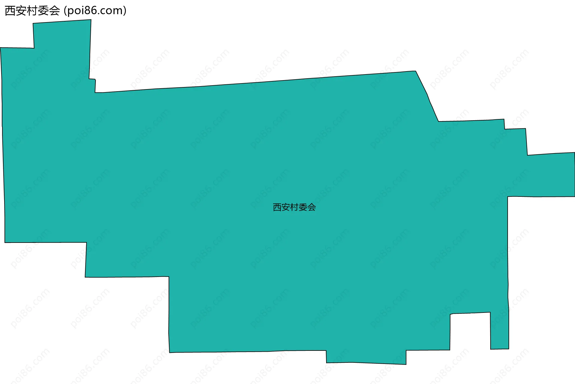 西安村委会边界地图