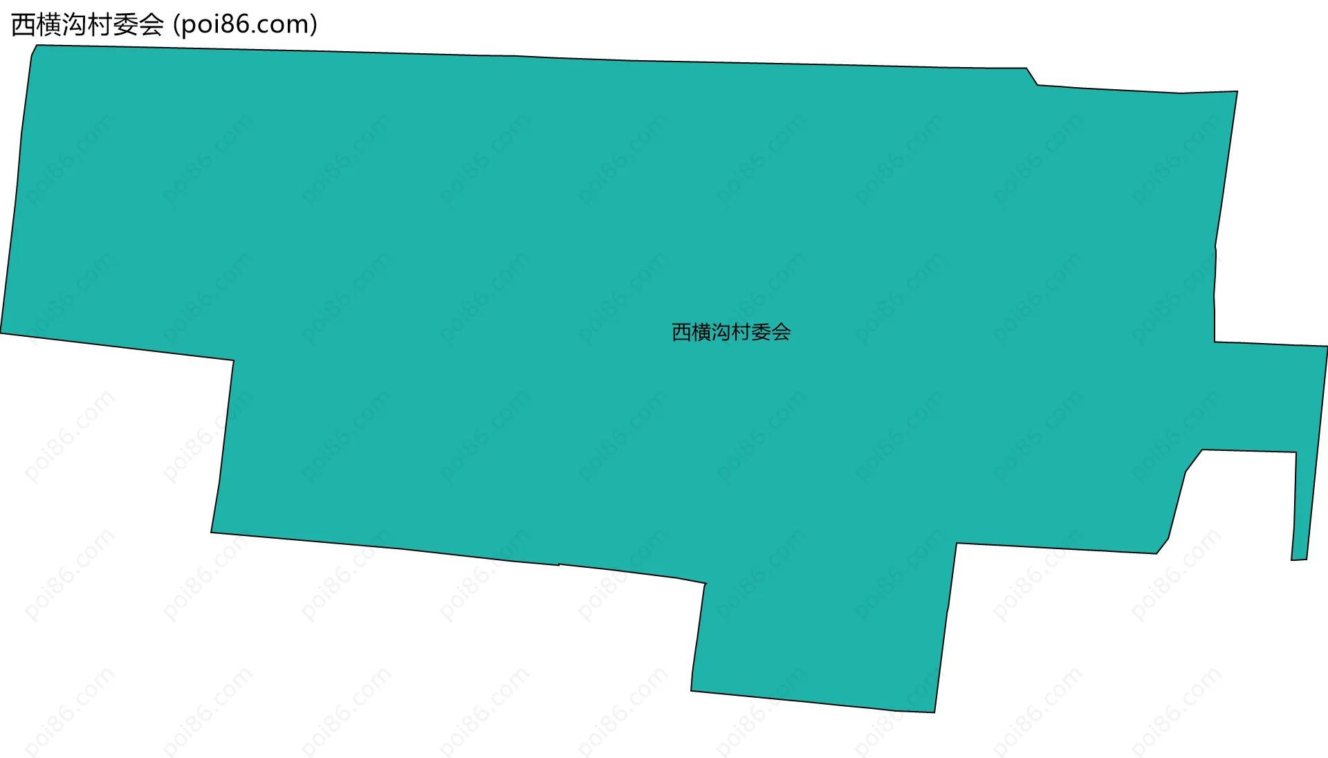 西横沟村委会边界地图