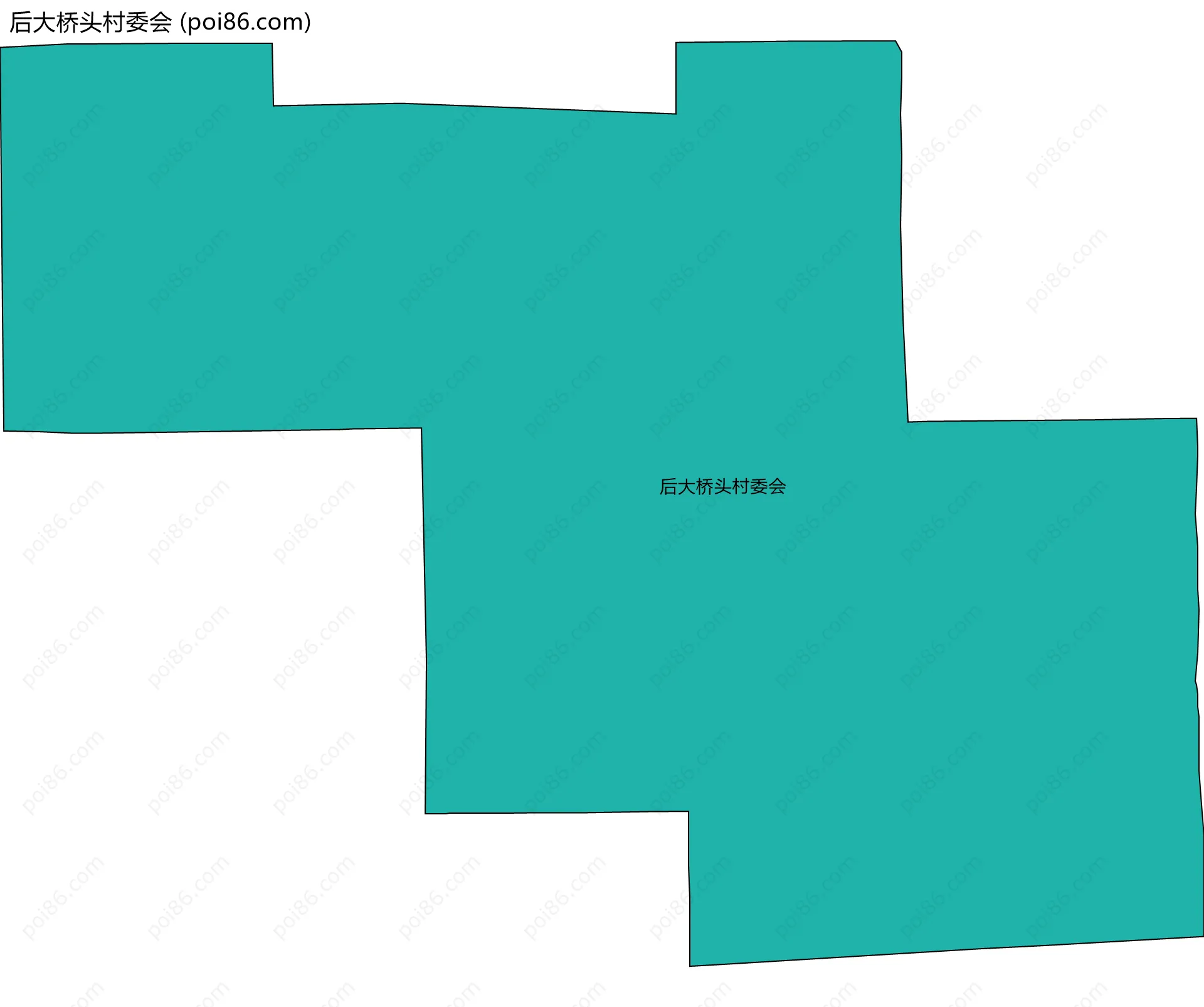 后大桥头村委会边界地图