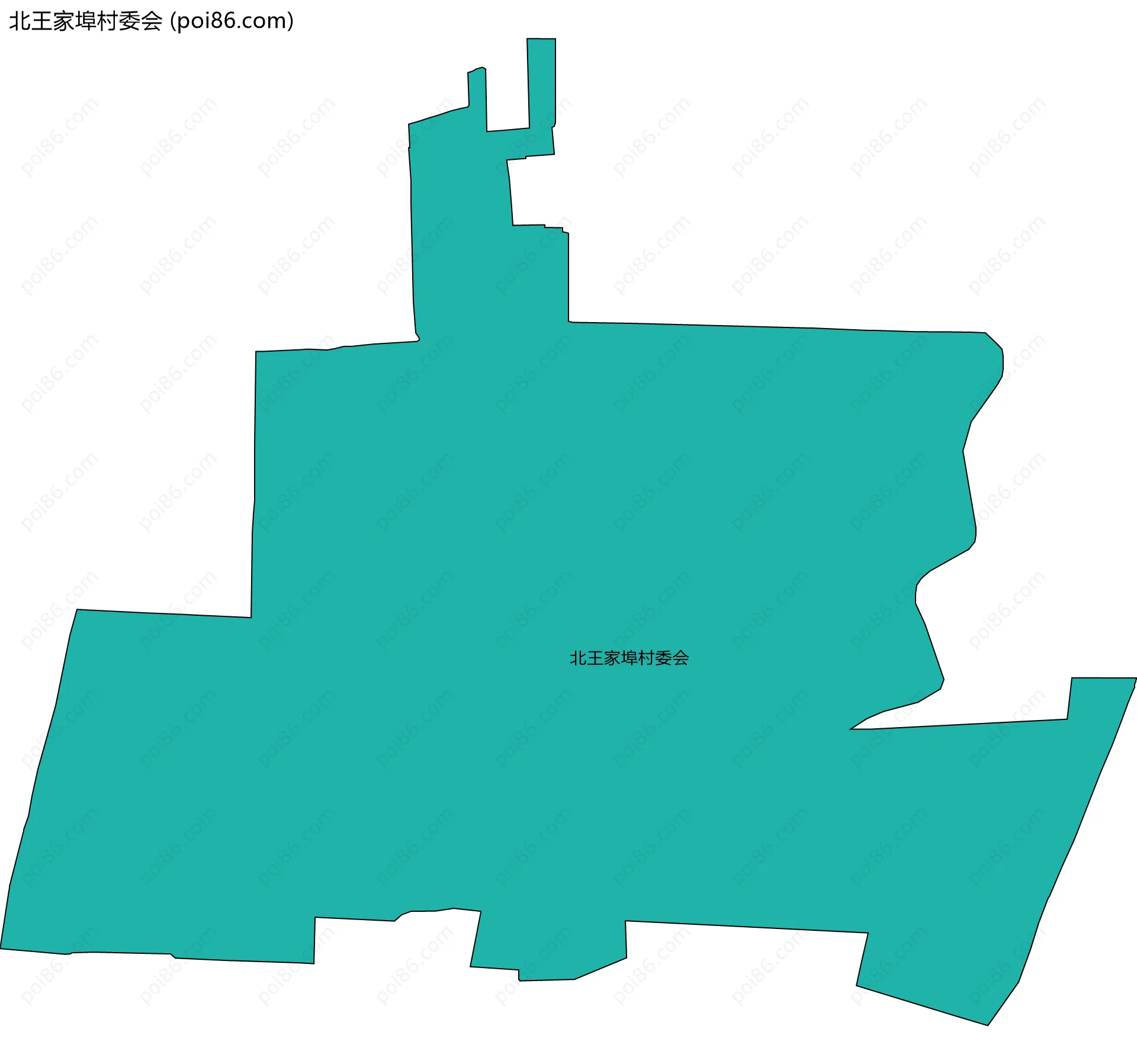 北王家埠村委会边界地图
