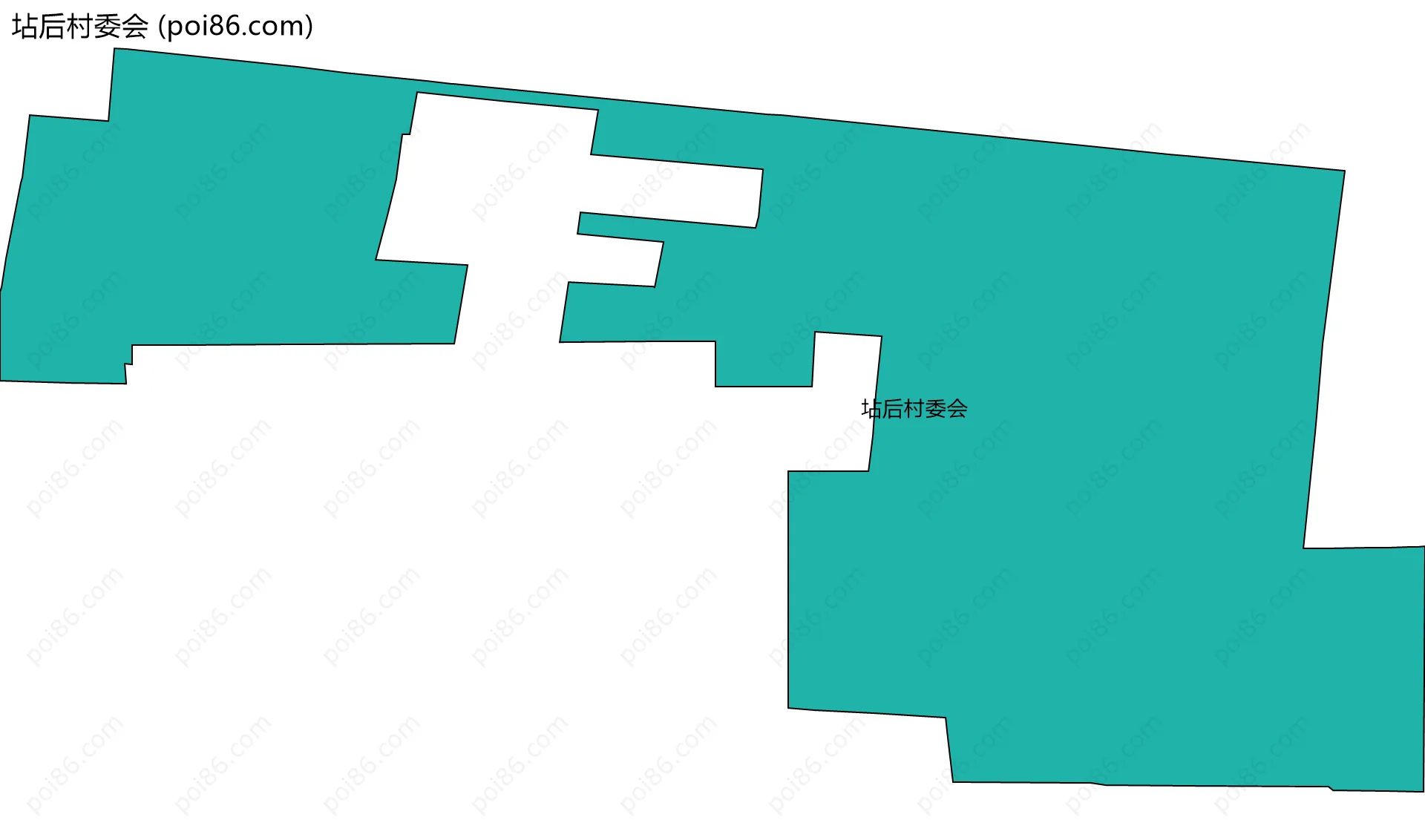 坫后村委会边界地图