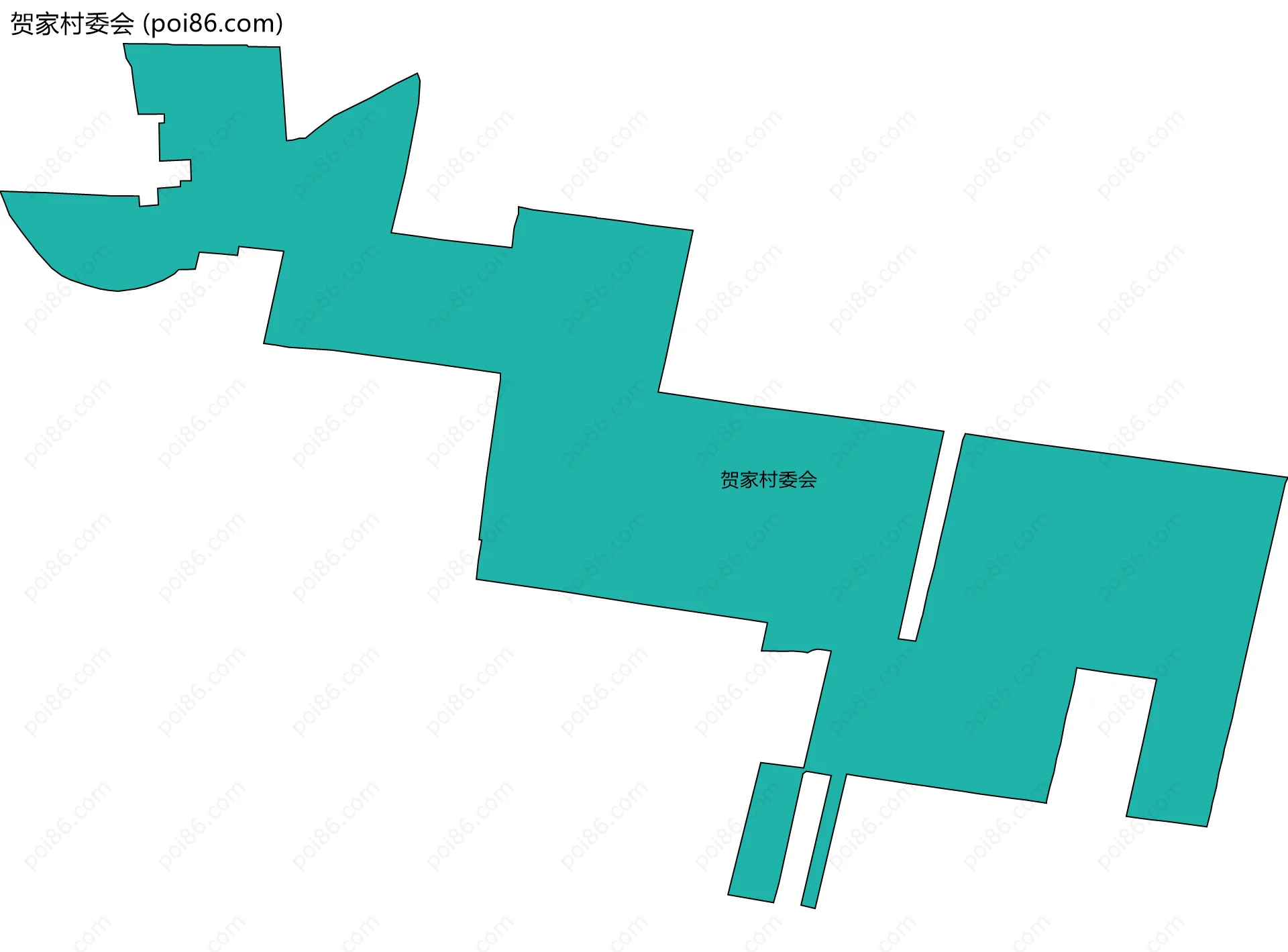 贺家村委会边界地图