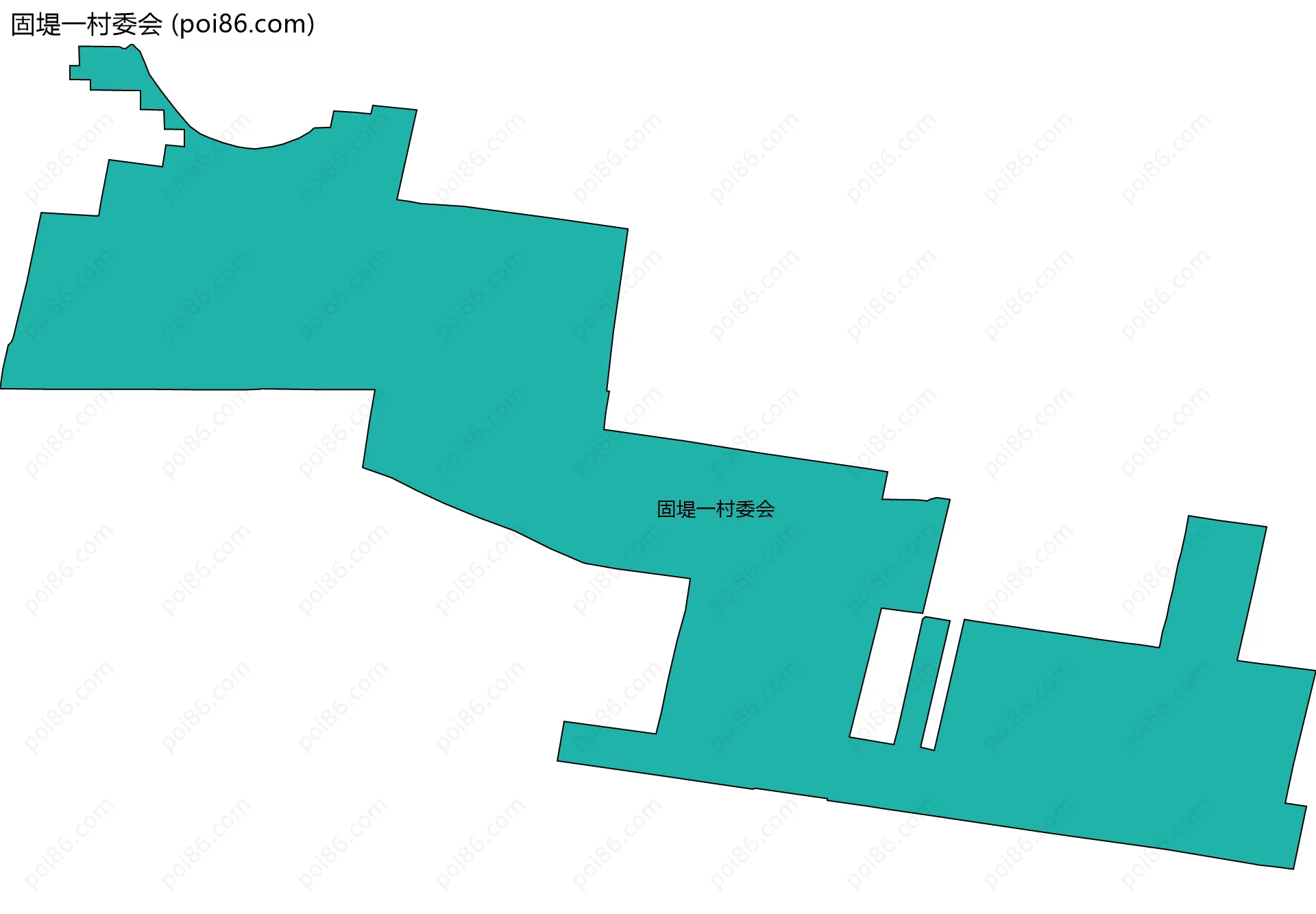 固堤一村委会边界地图