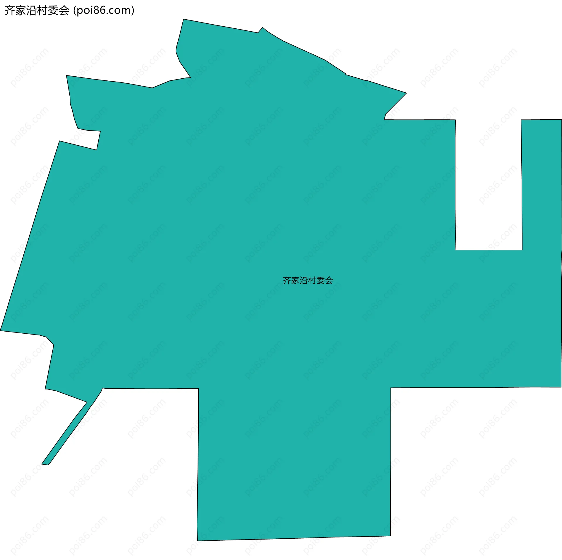 齐家沿村委会边界地图