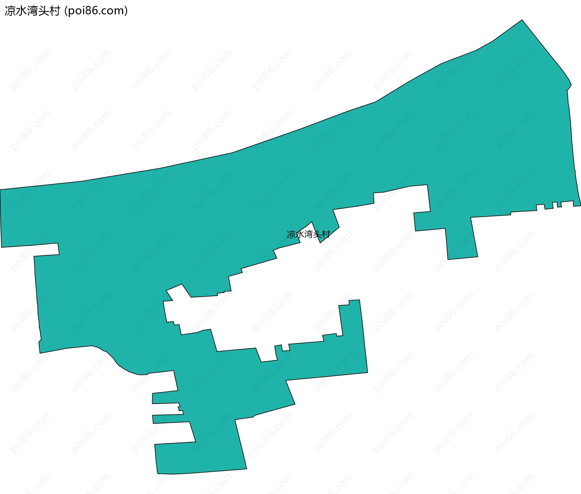 凉水湾头村边界地图