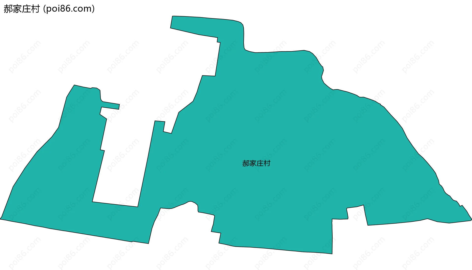 郝家庄村边界地图