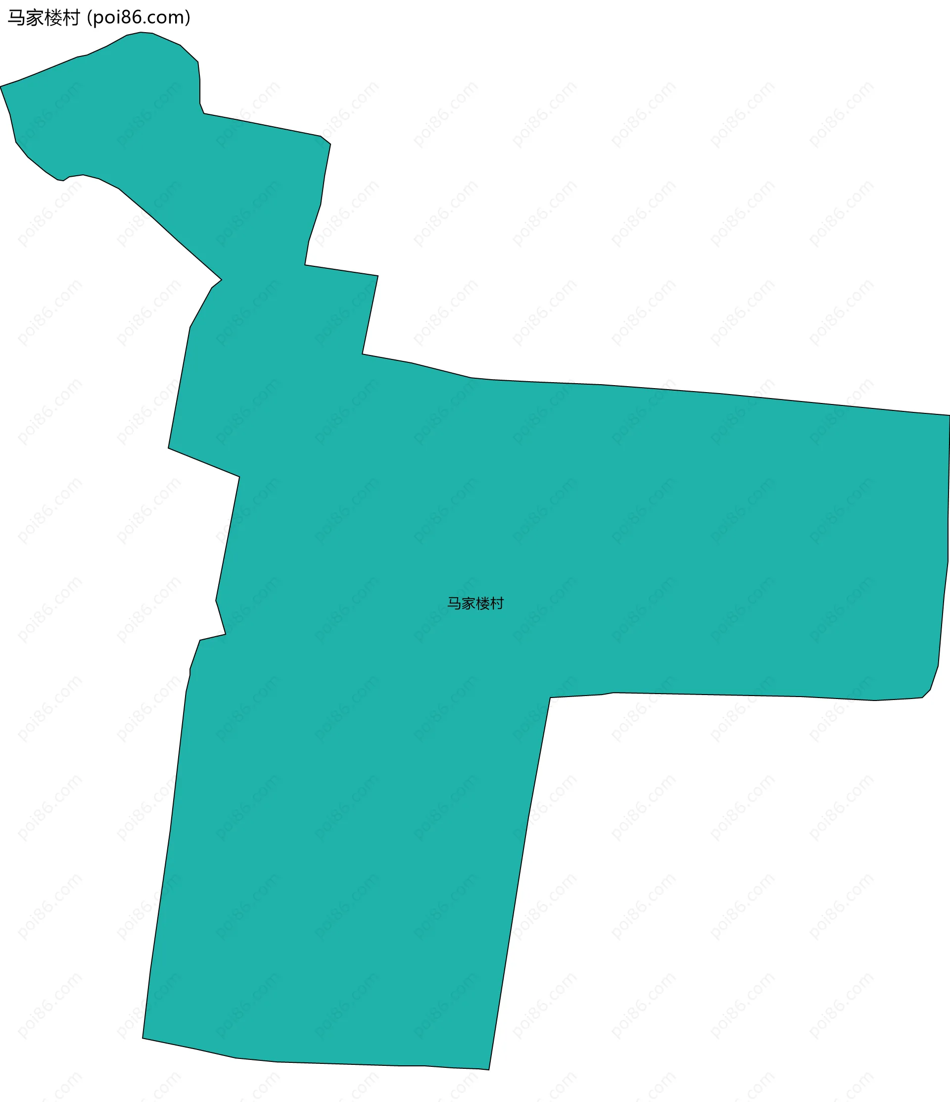 马家楼村边界地图
