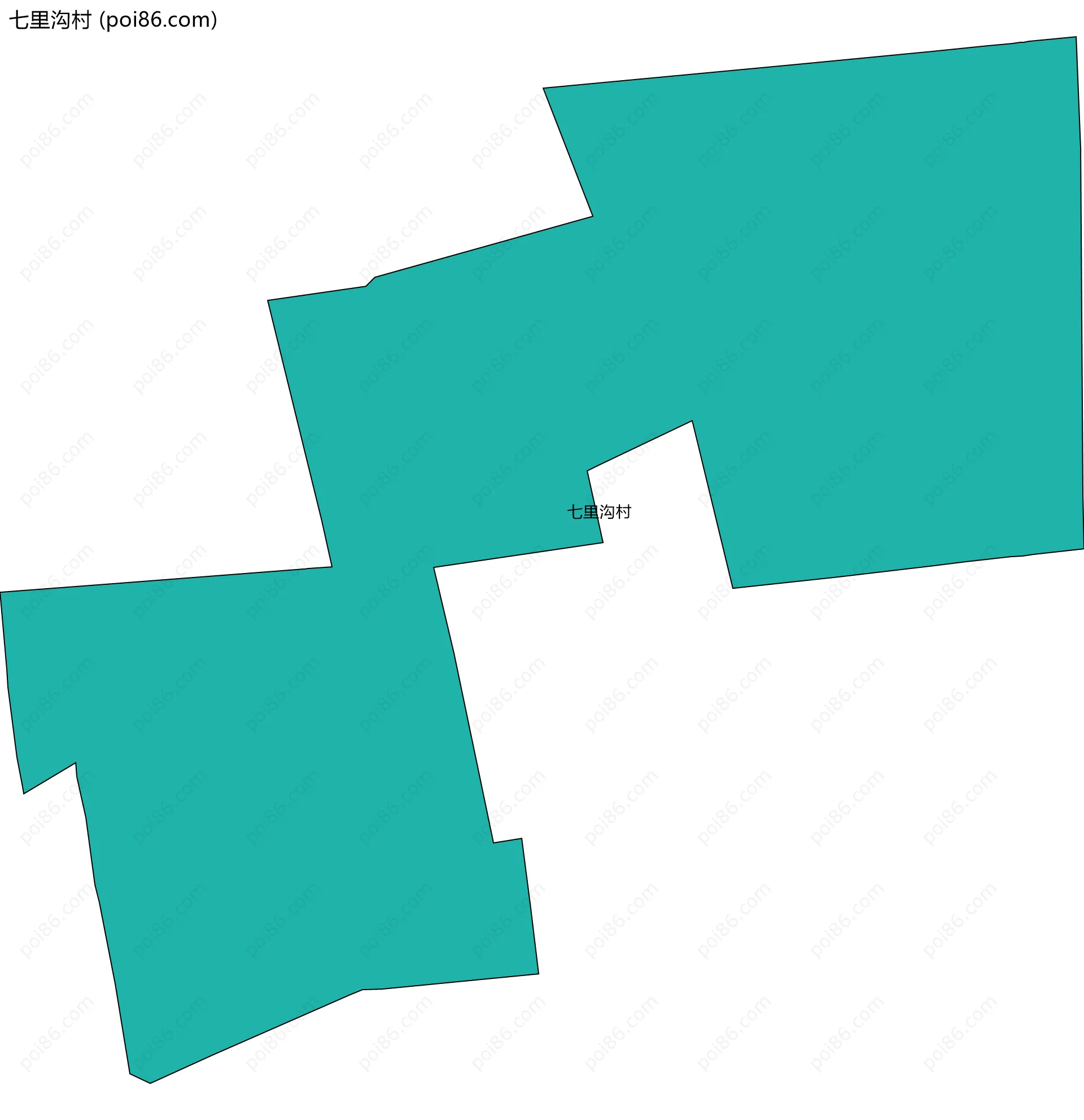 七里沟村边界地图