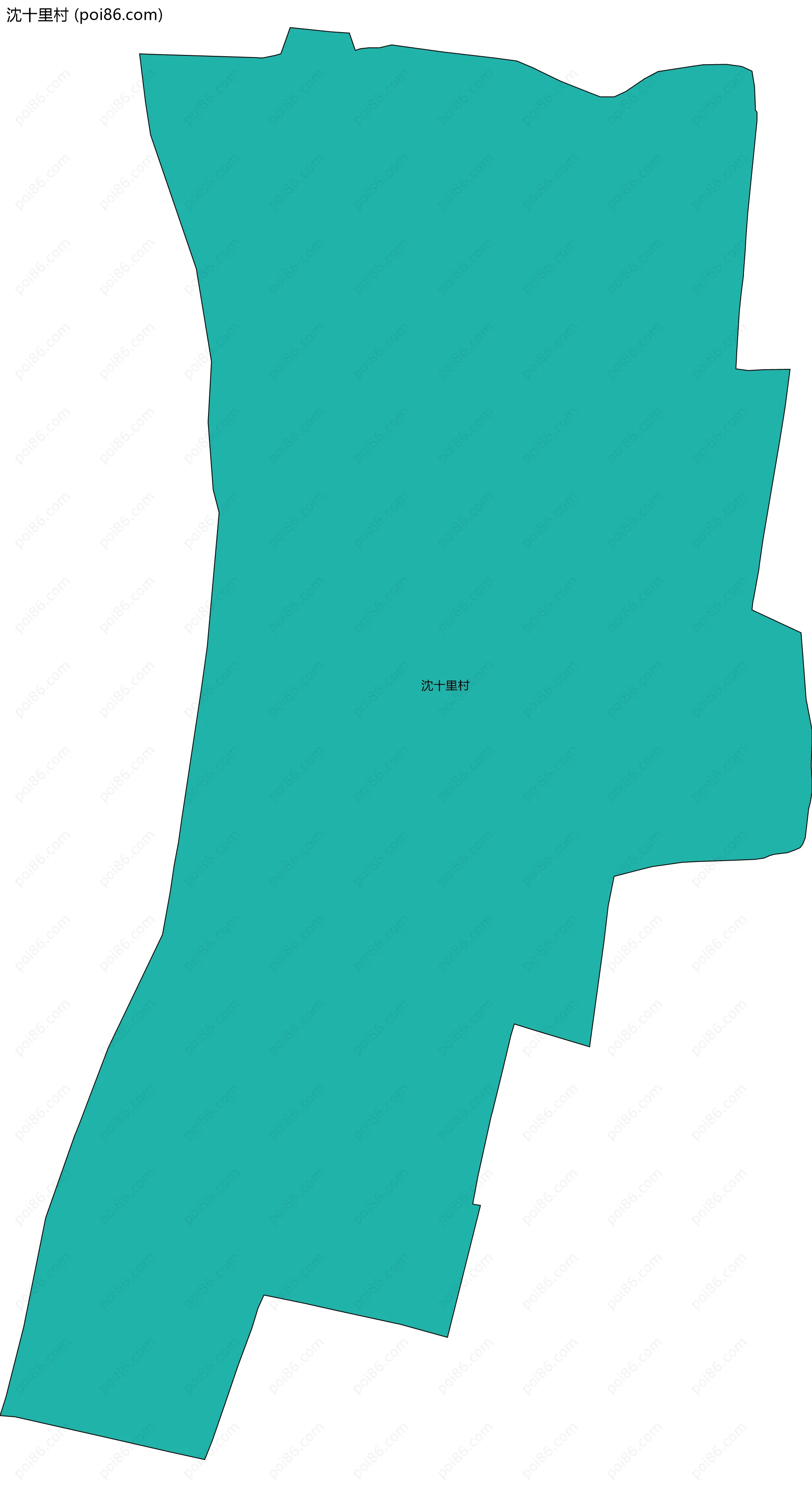 沈十里村边界地图