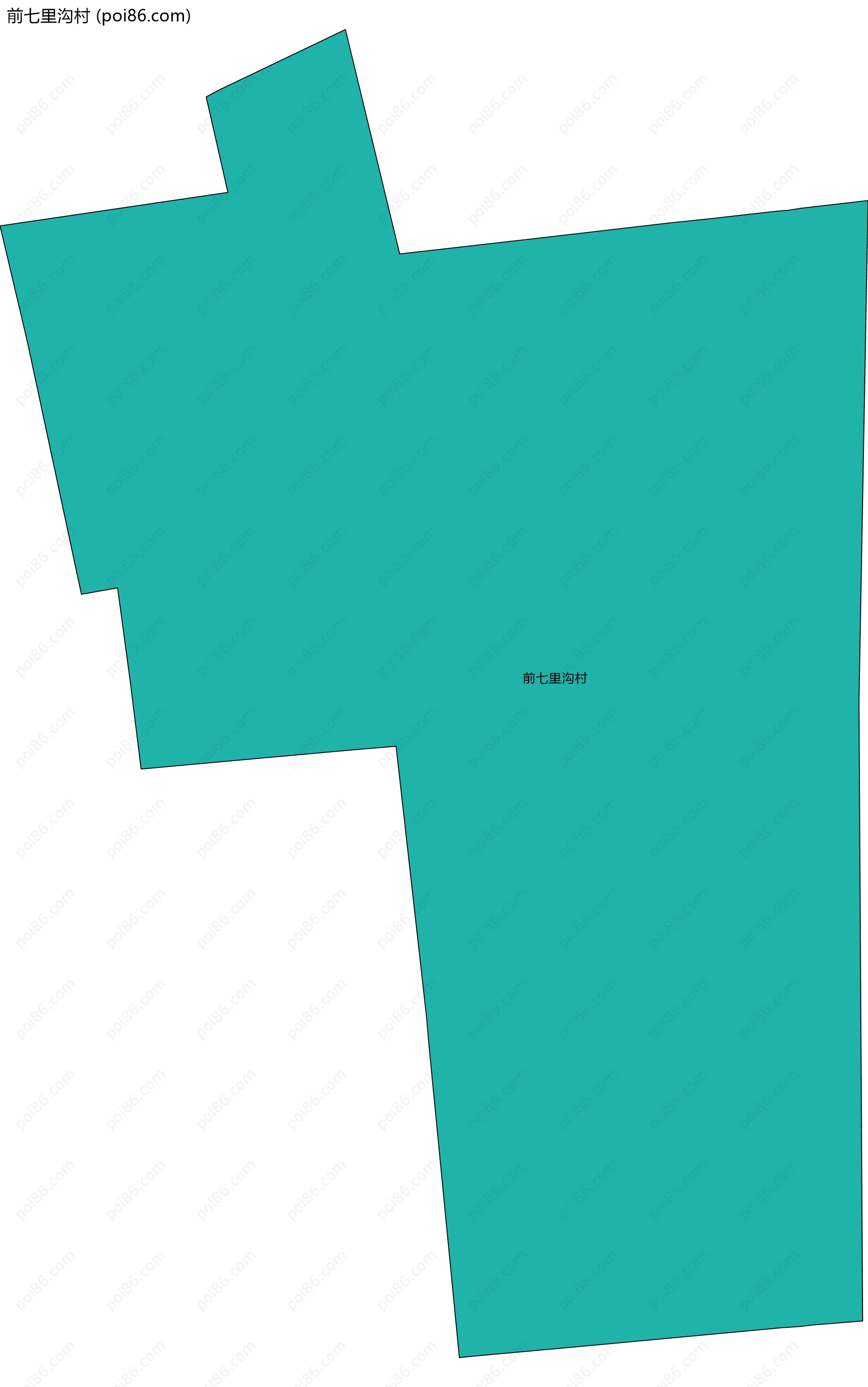 前七里沟村边界地图