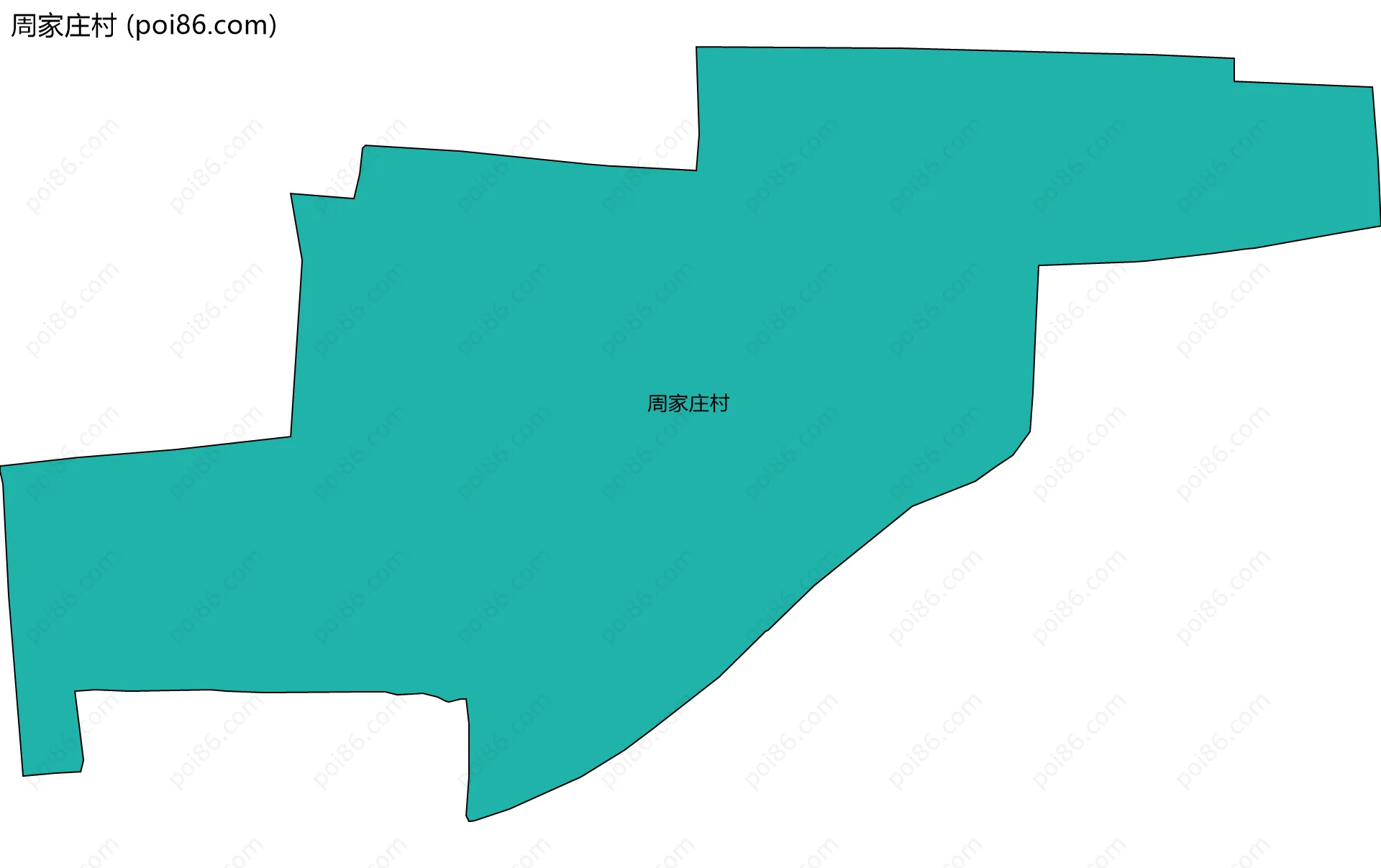 周家庄村边界地图
