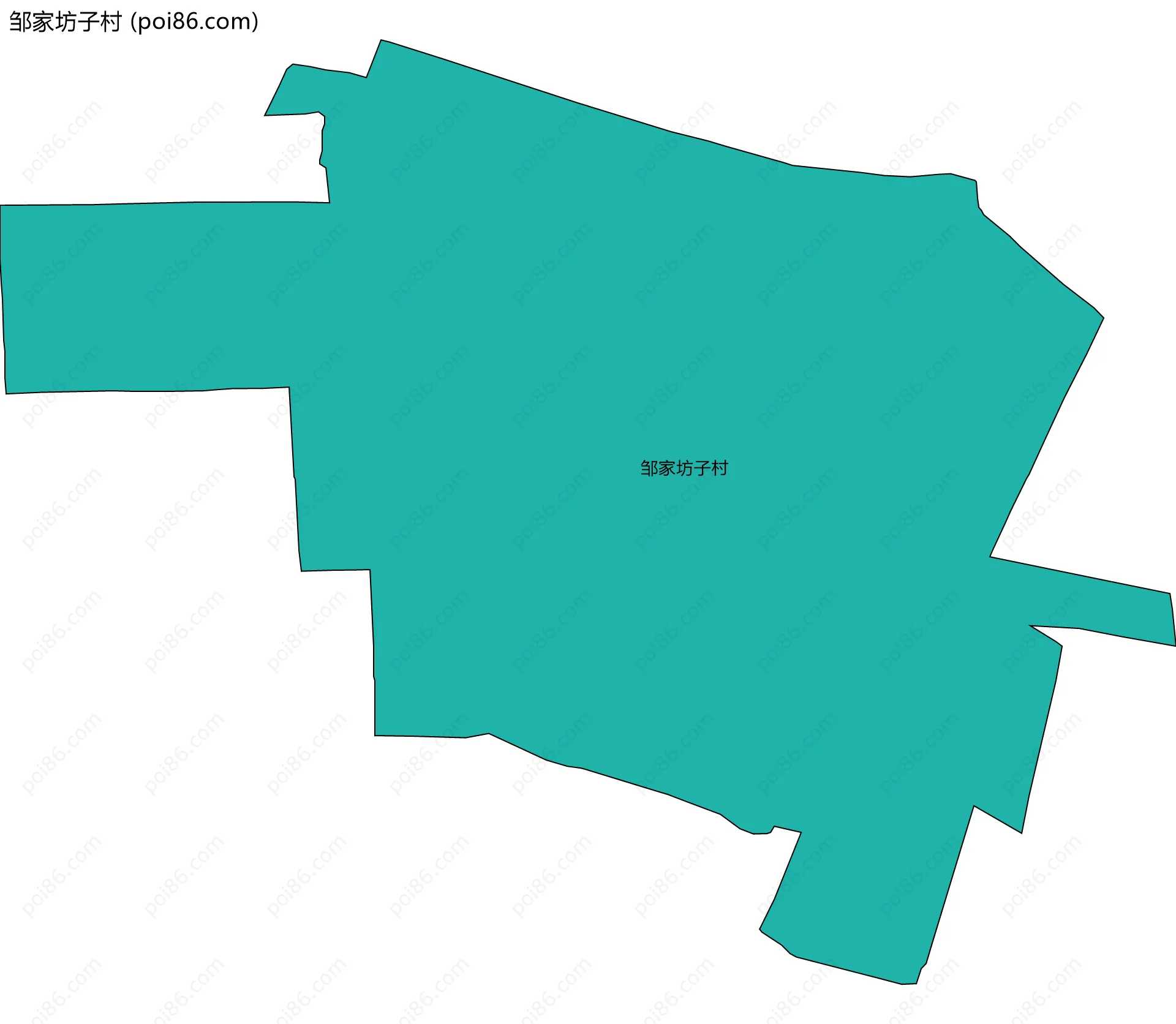 邹家坊子村边界地图