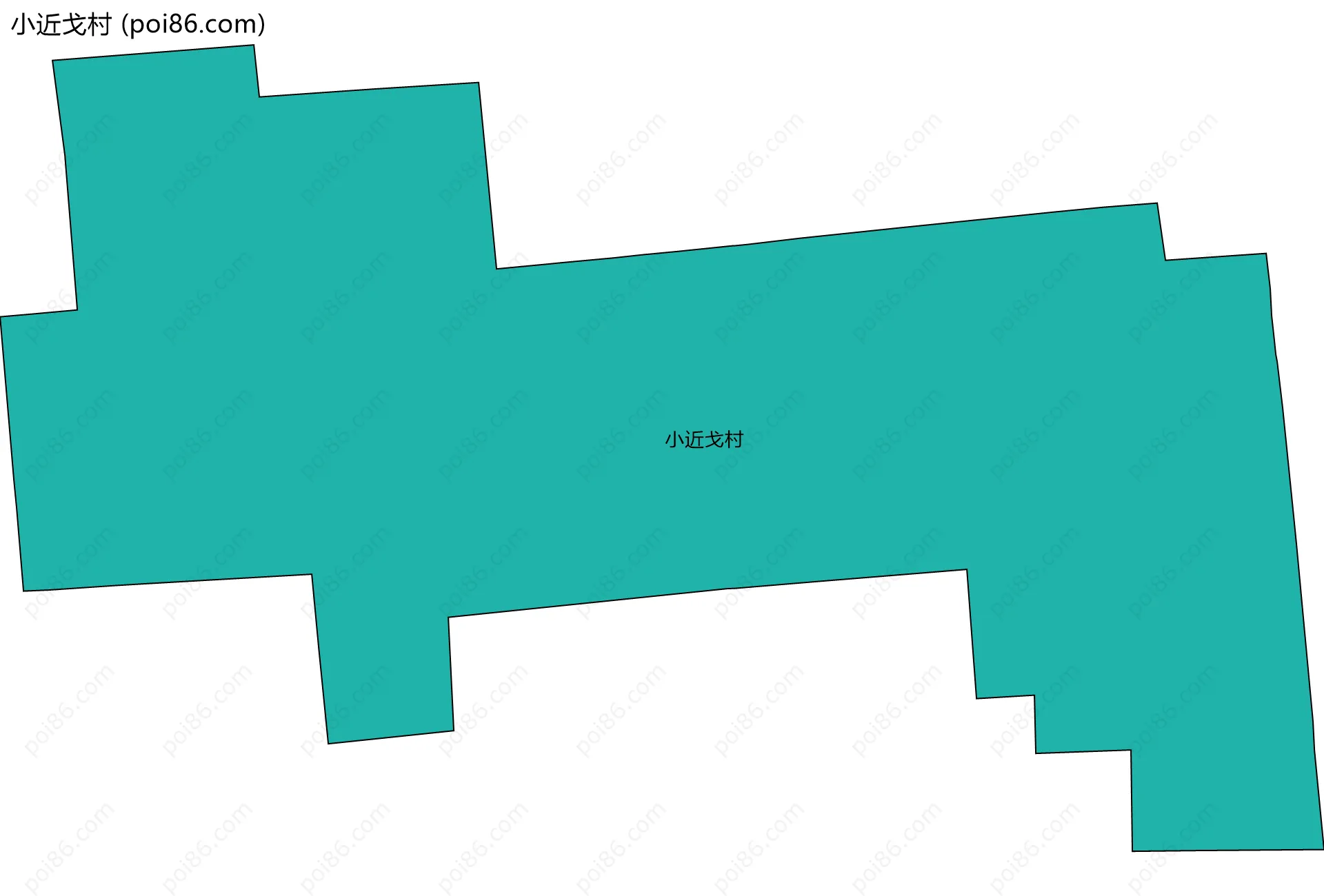 小近戈村边界地图
