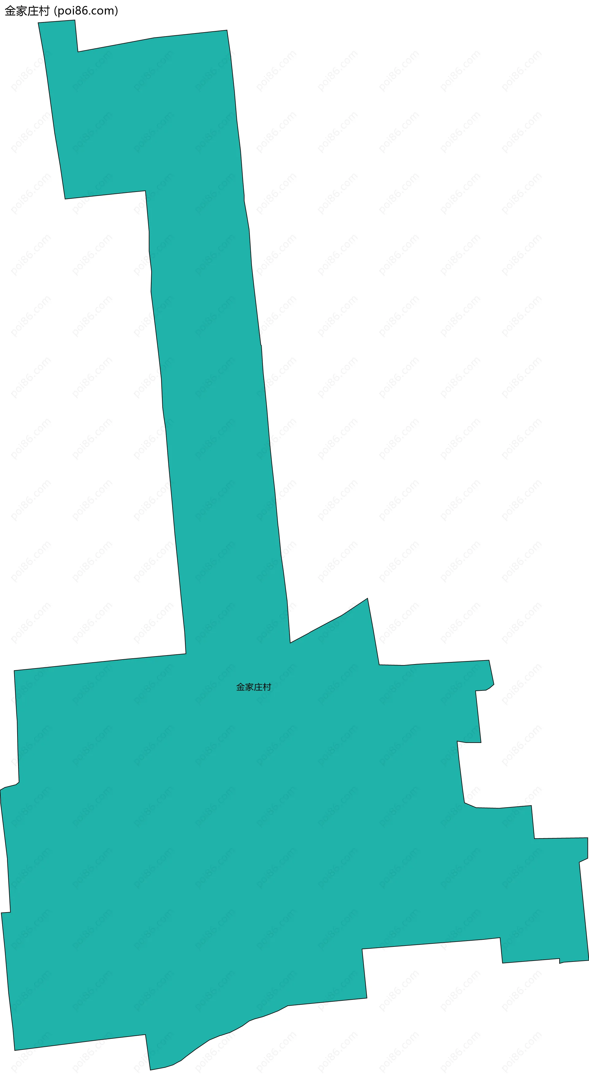 金家庄村边界地图