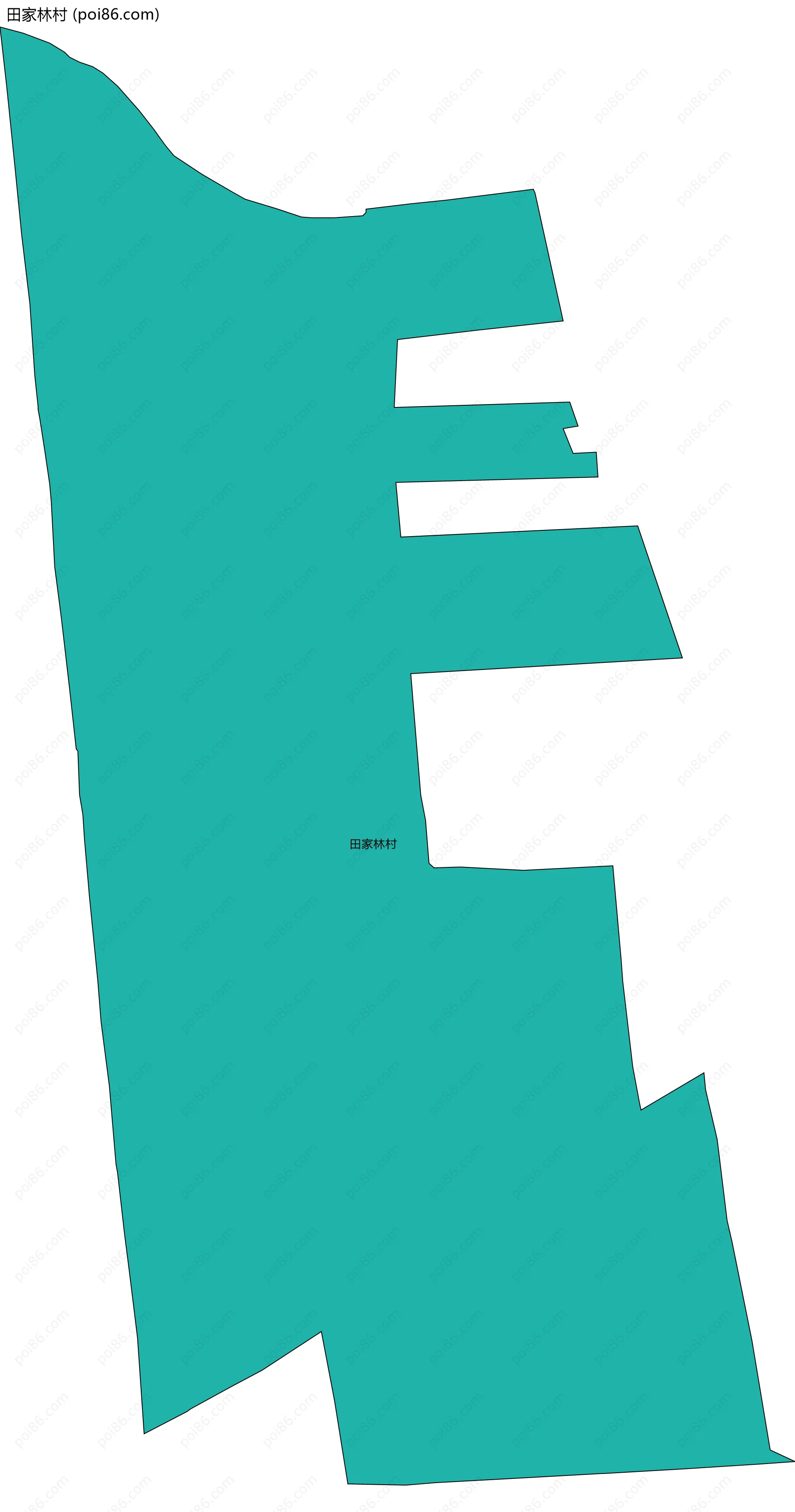 田家林村边界地图