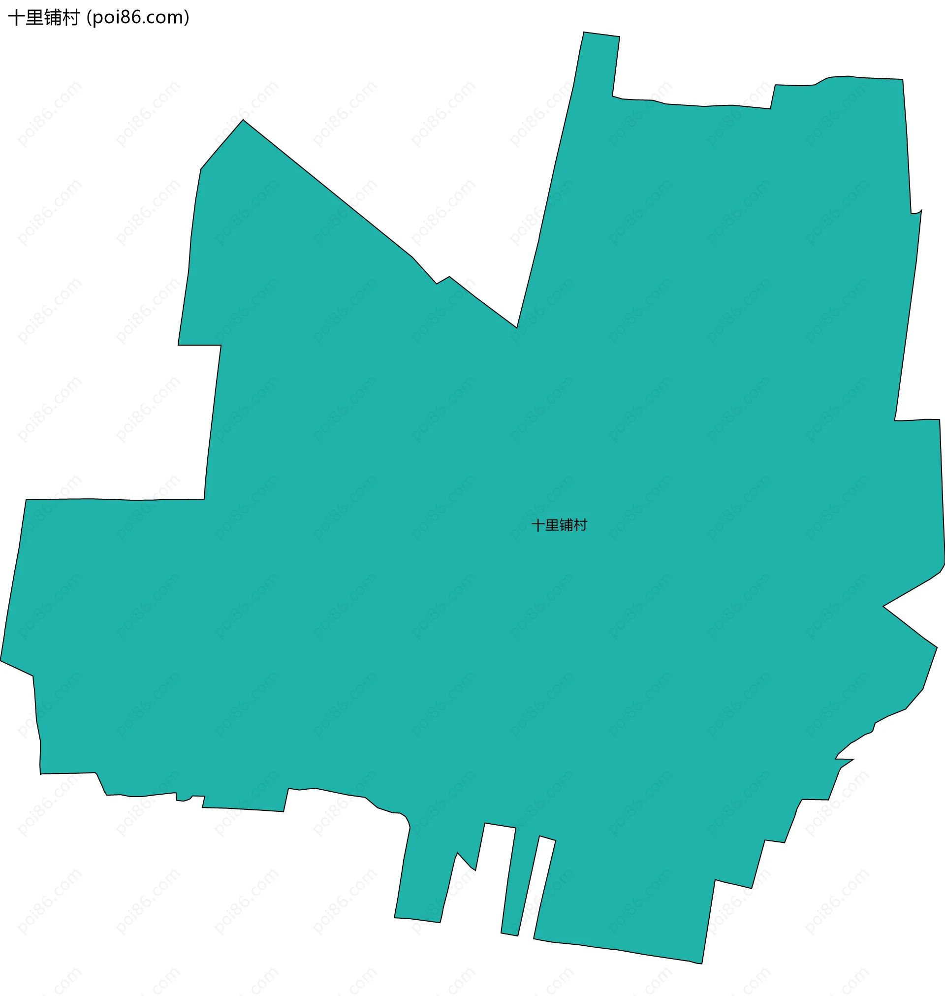十里铺村边界地图
