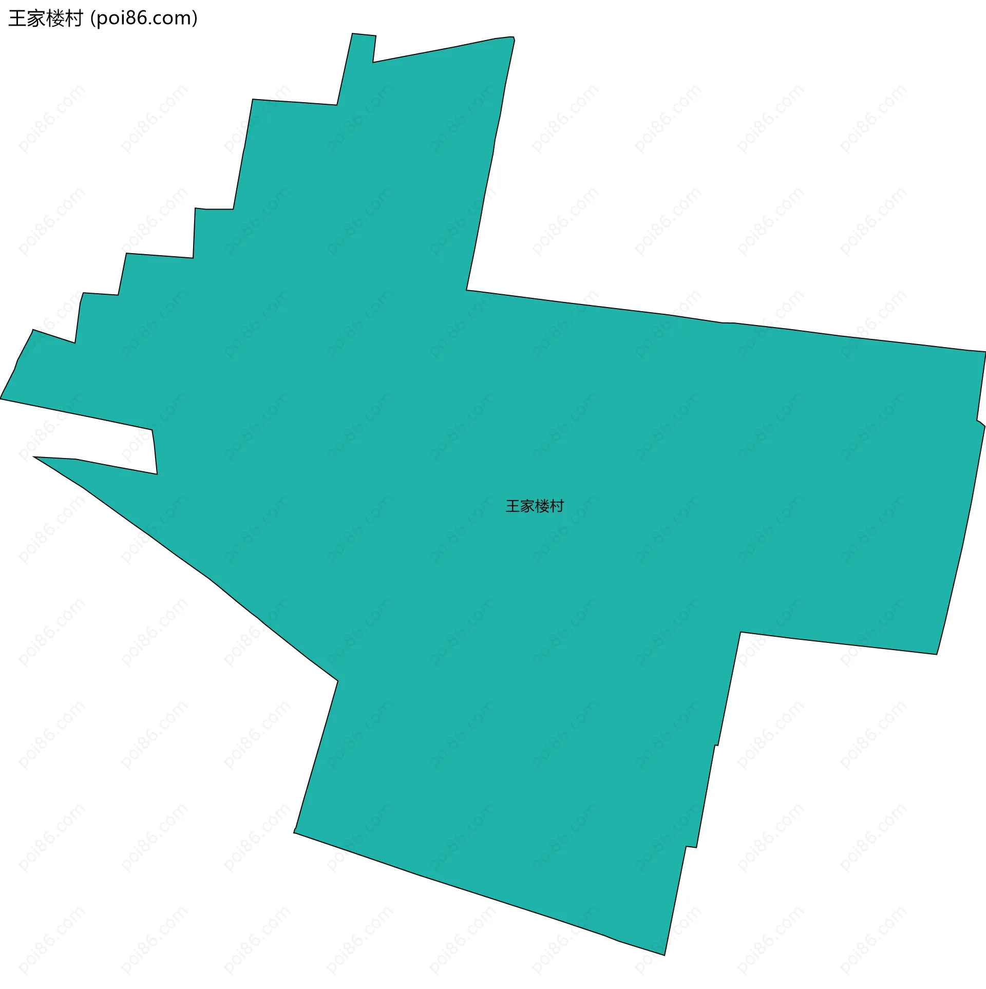 王家楼村边界地图