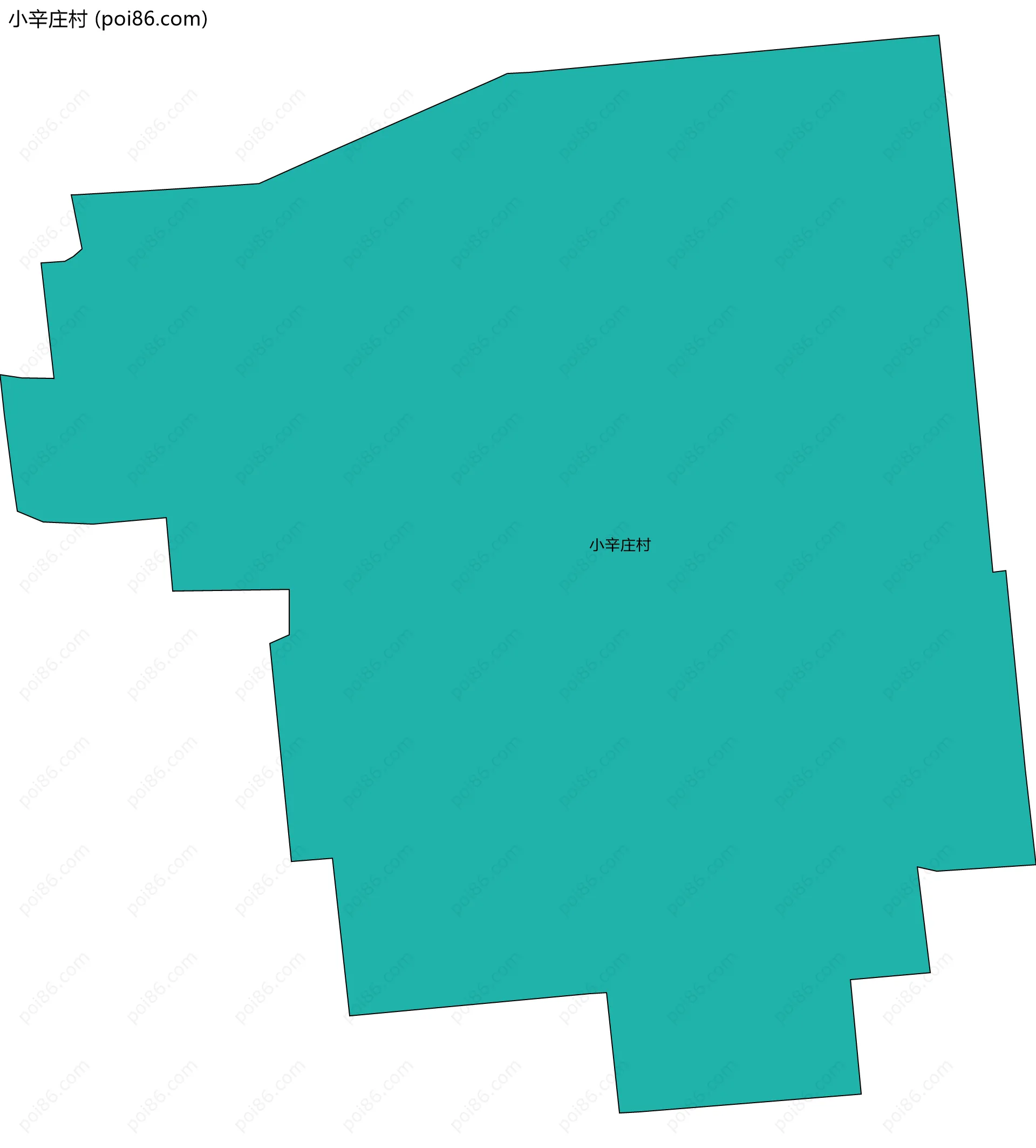 小辛庄村边界地图