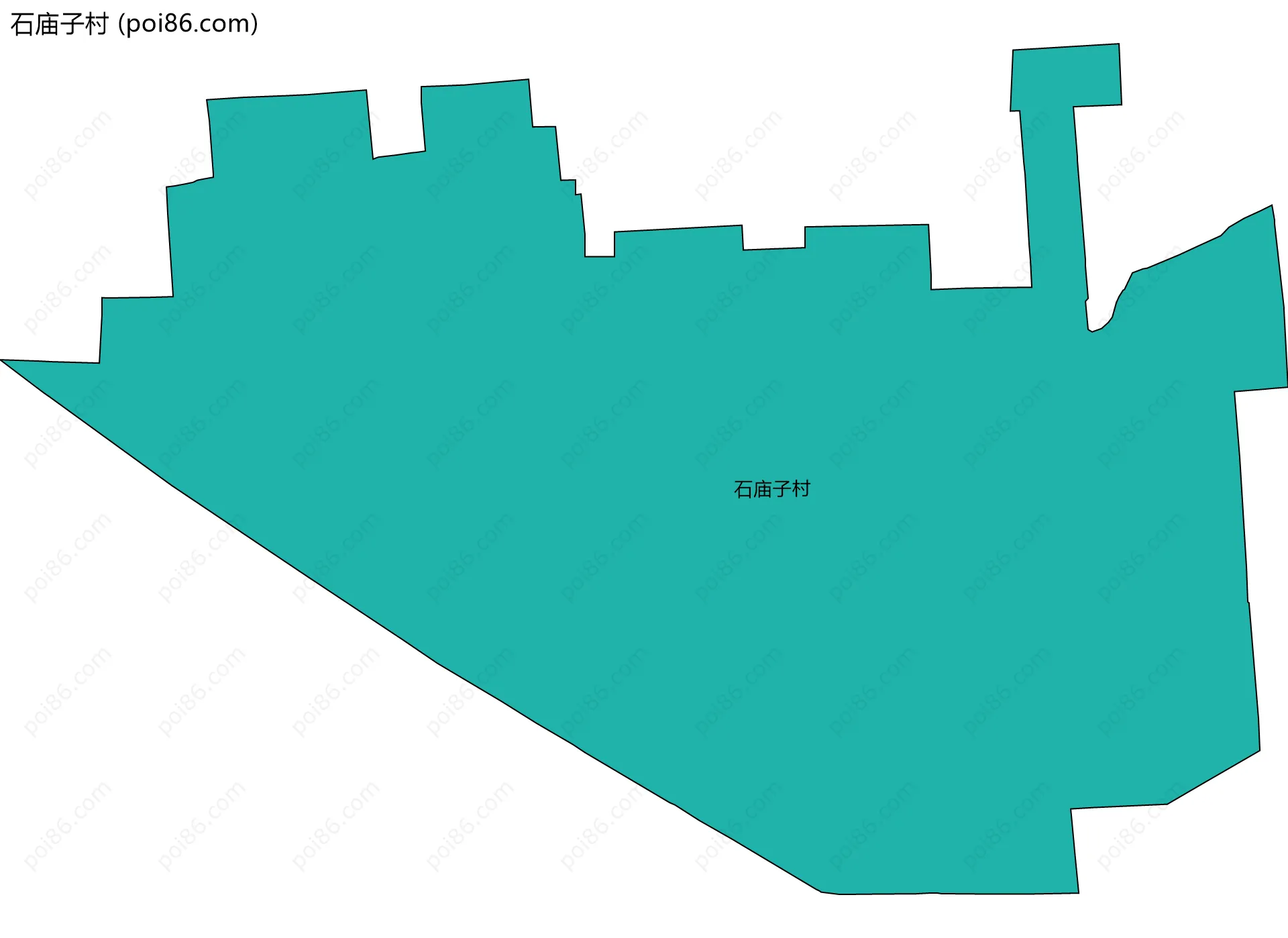 石庙子村边界地图