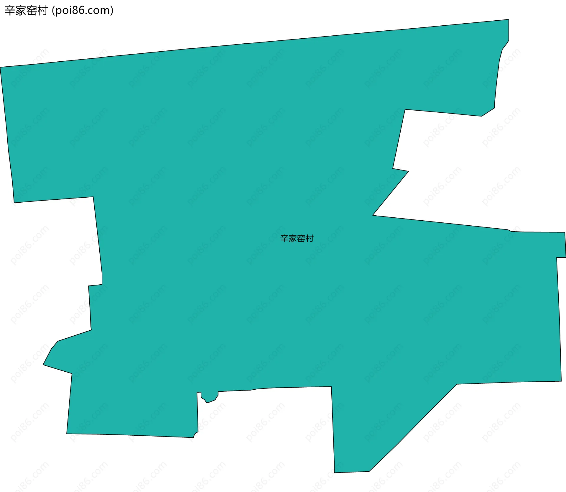 辛家窑村边界地图