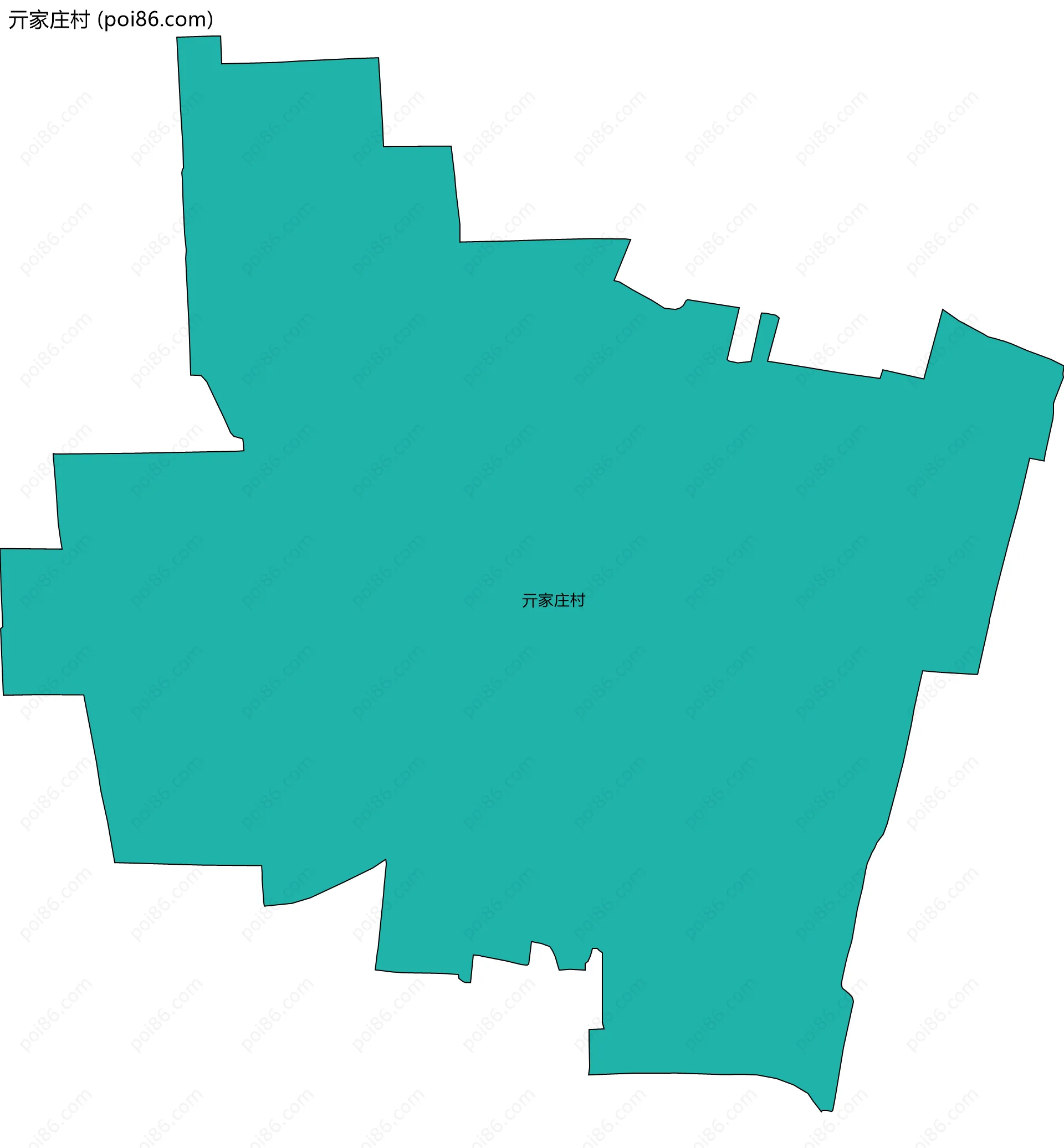 亓家庄村边界地图