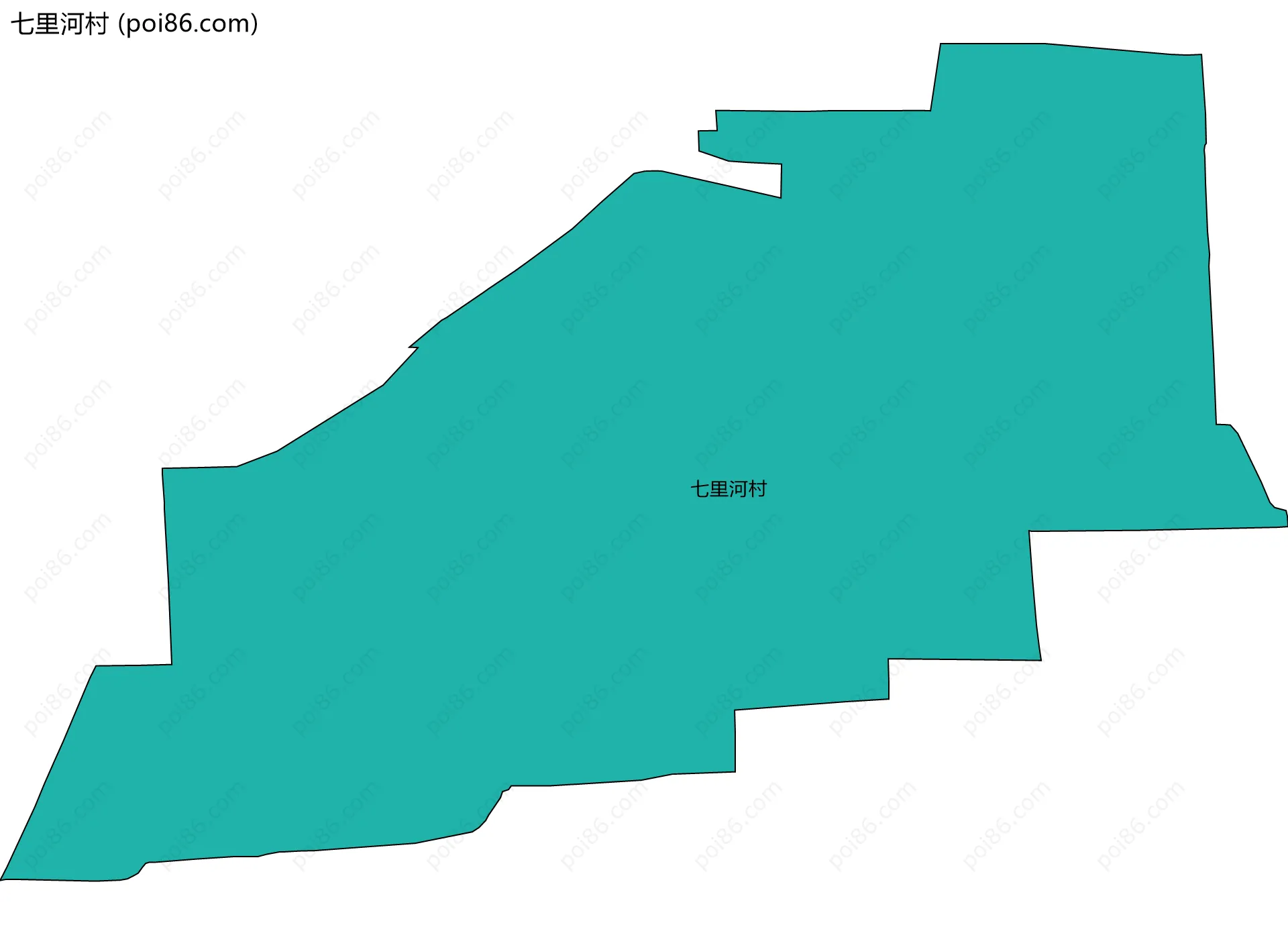 七里河村边界地图
