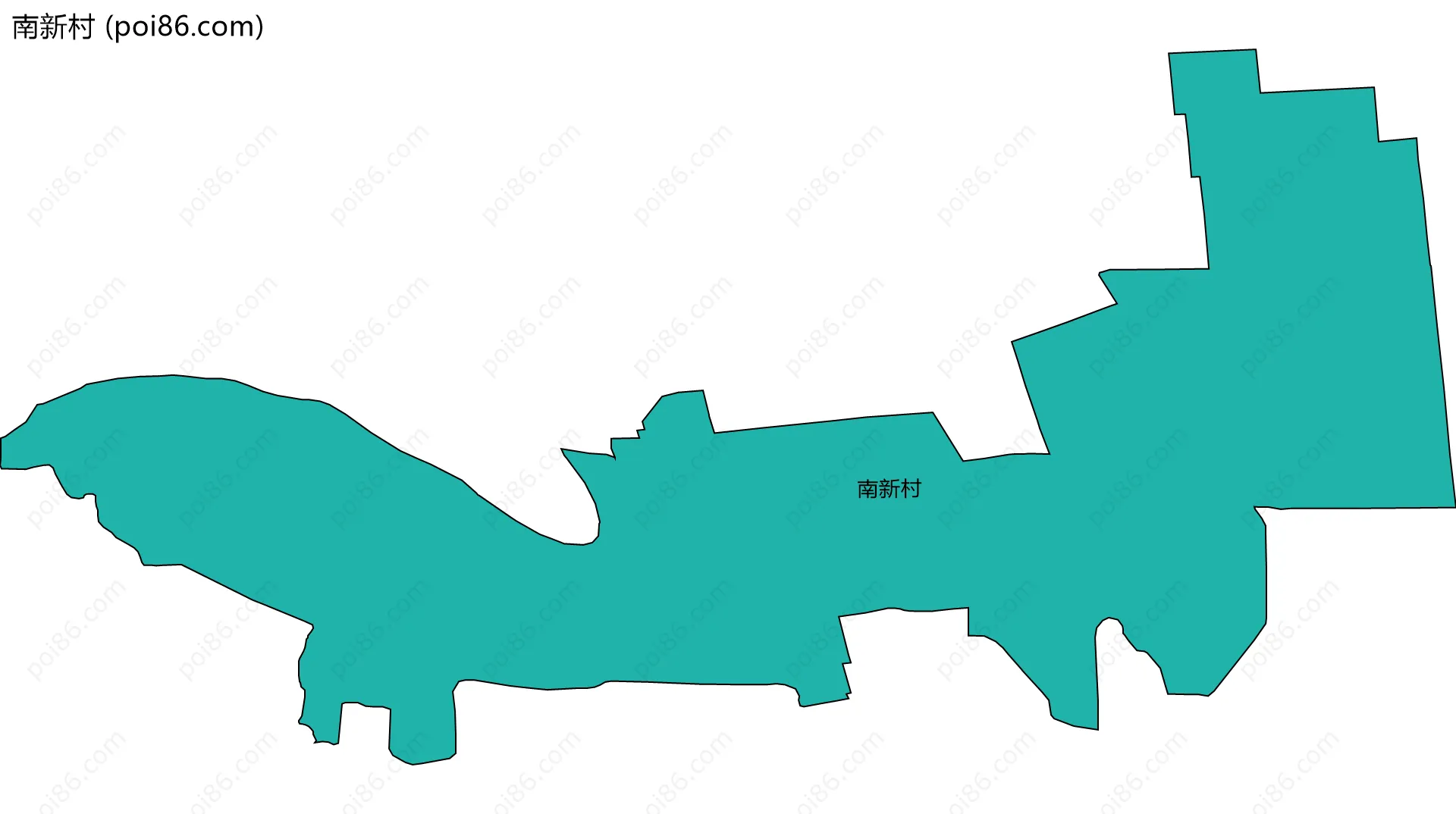 南新村边界地图