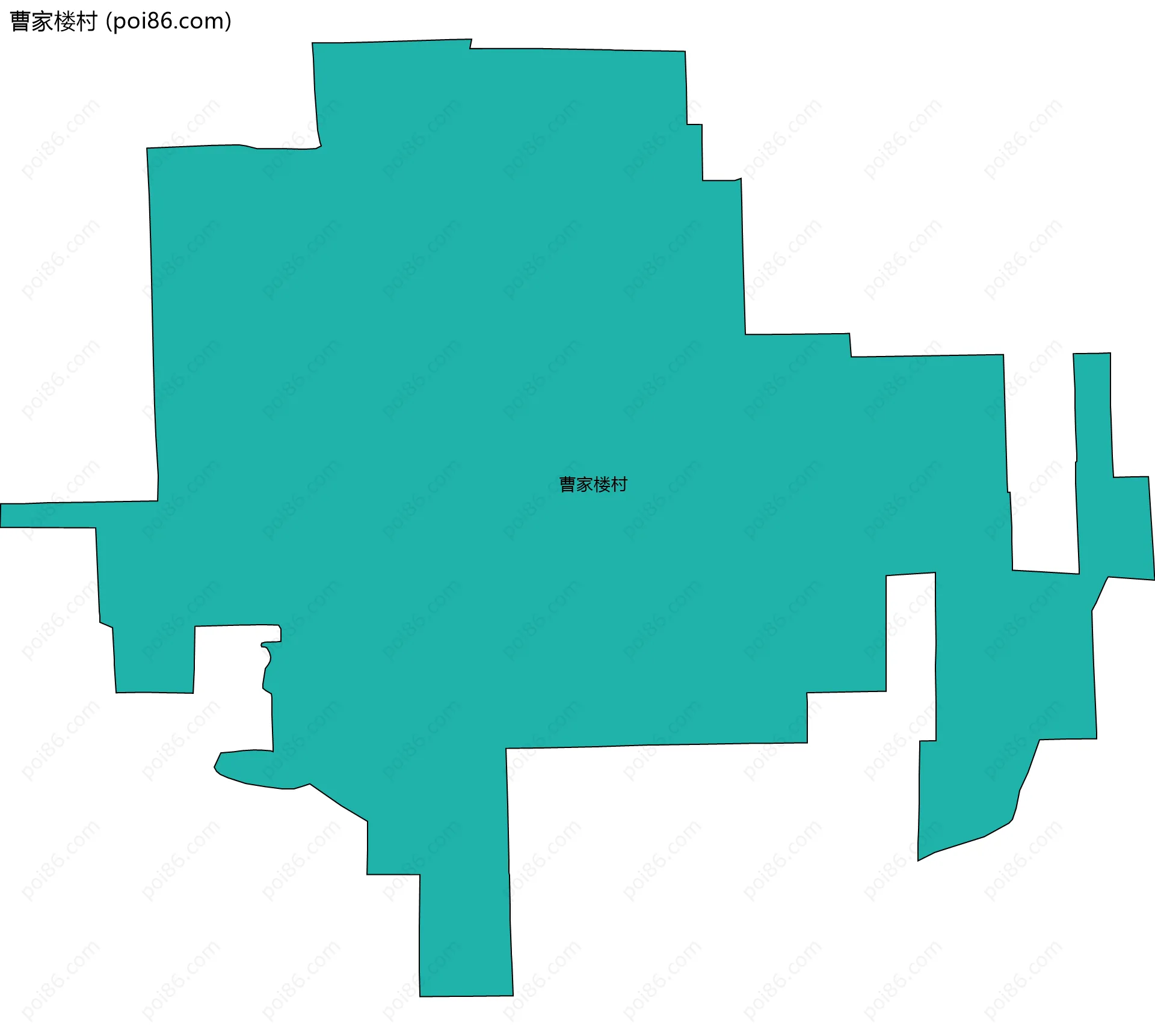曹家楼村边界地图