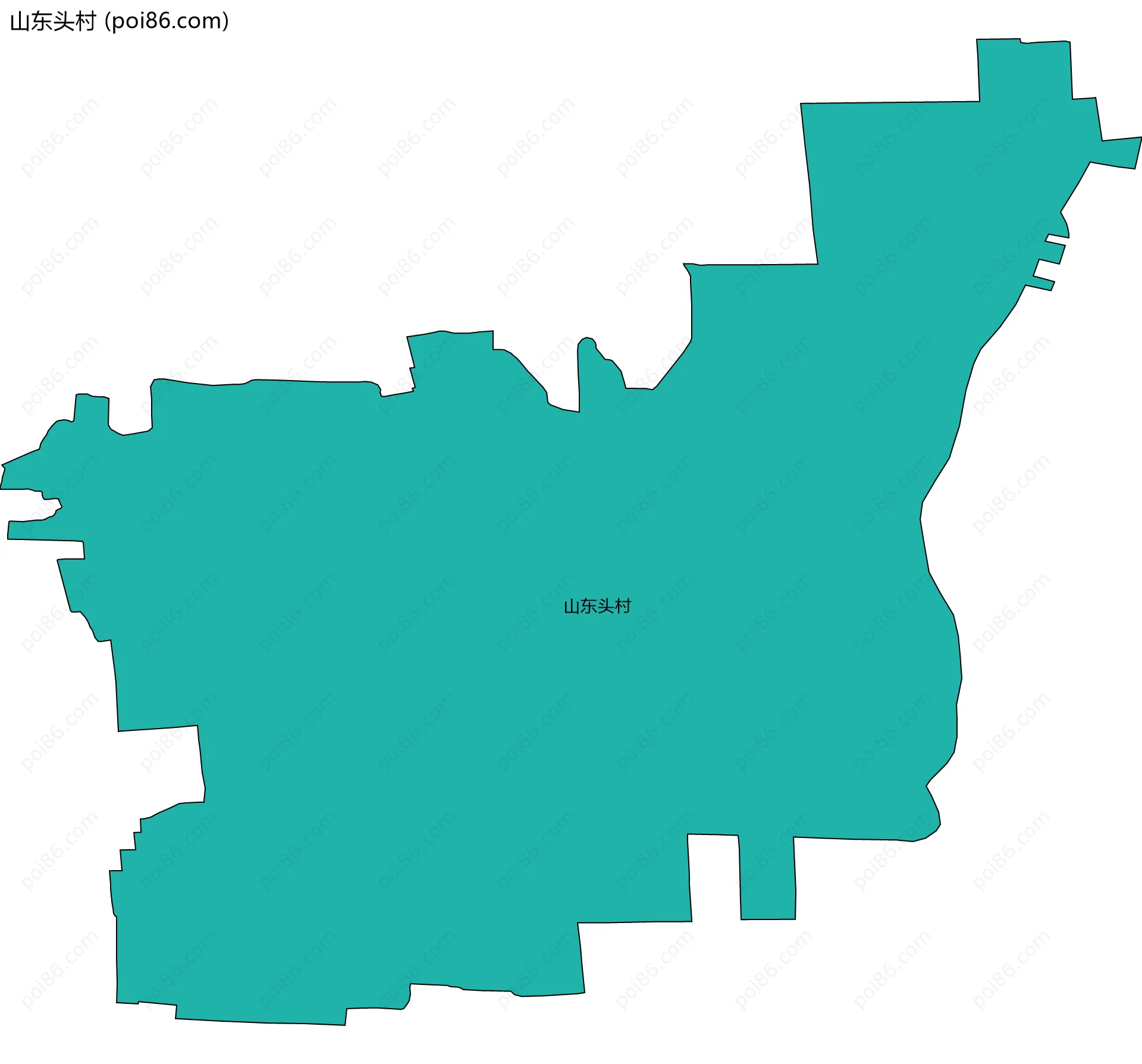 山东头村边界地图